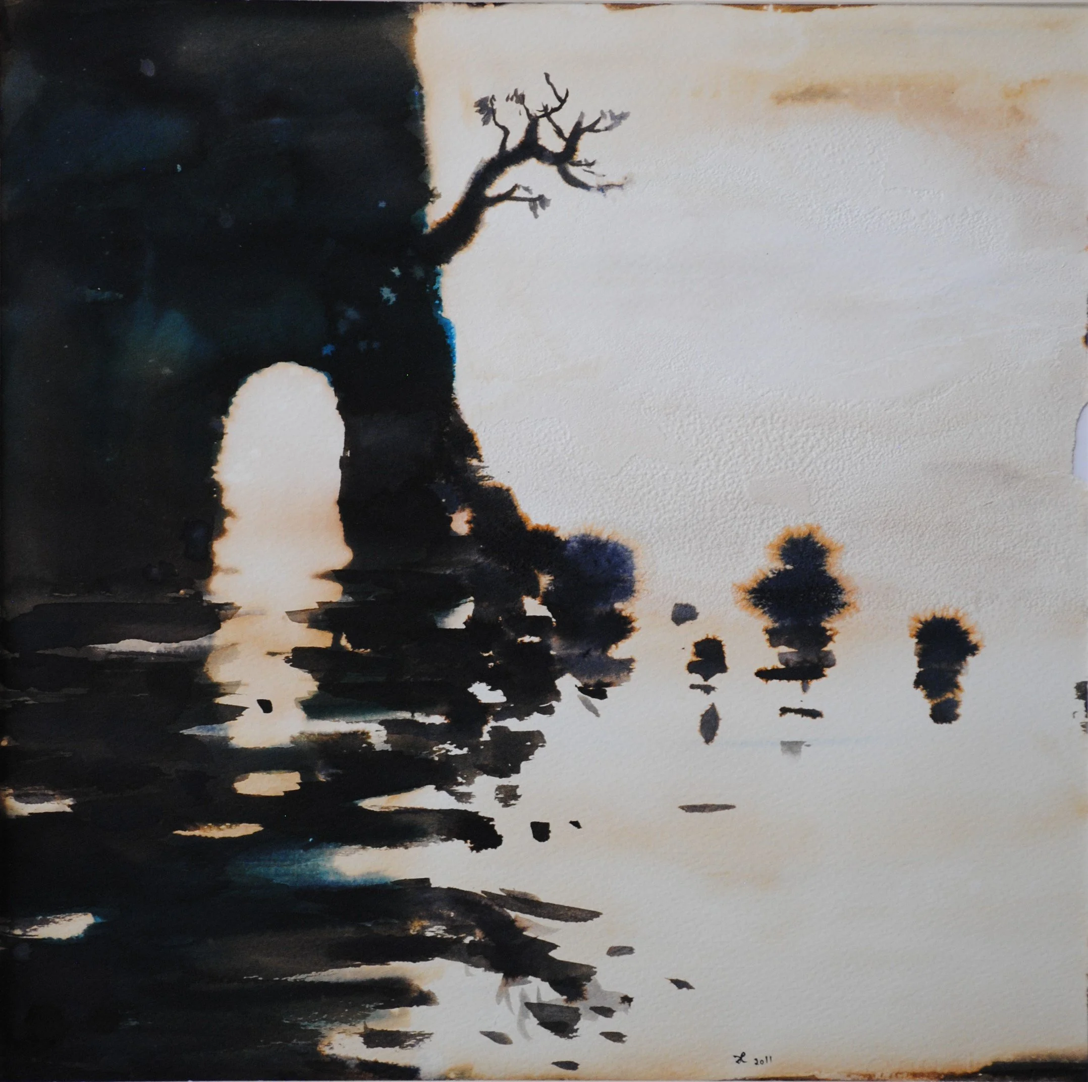 DESPERTAR (Tinta -Acuarela - Papel)