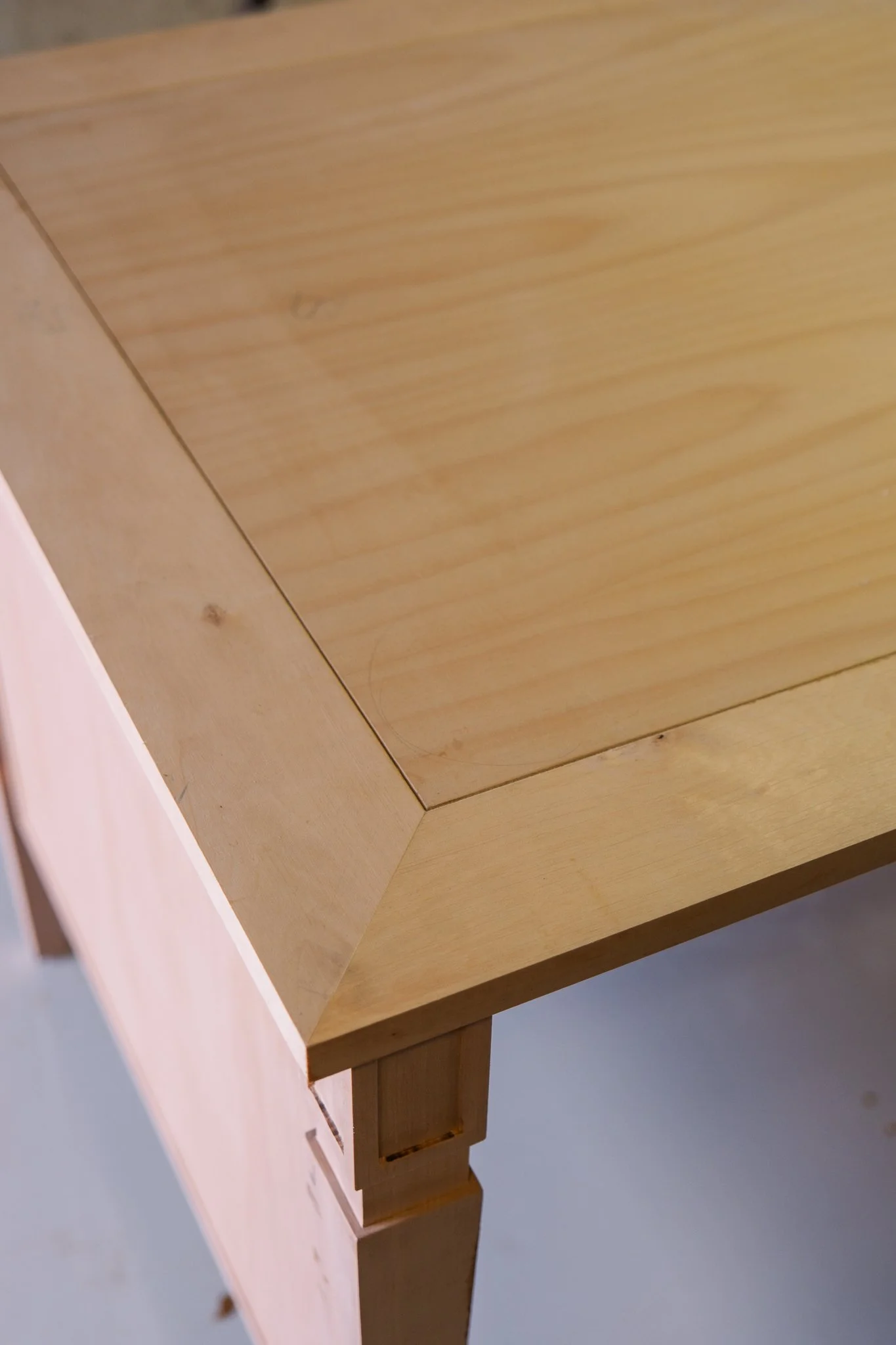 Solid timber grain and handcrafted furniture detail by Perth furniture makers.