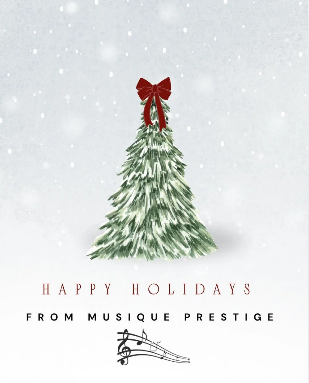 Happy Holidays from Musique Prestige! 🎶🎅🏼