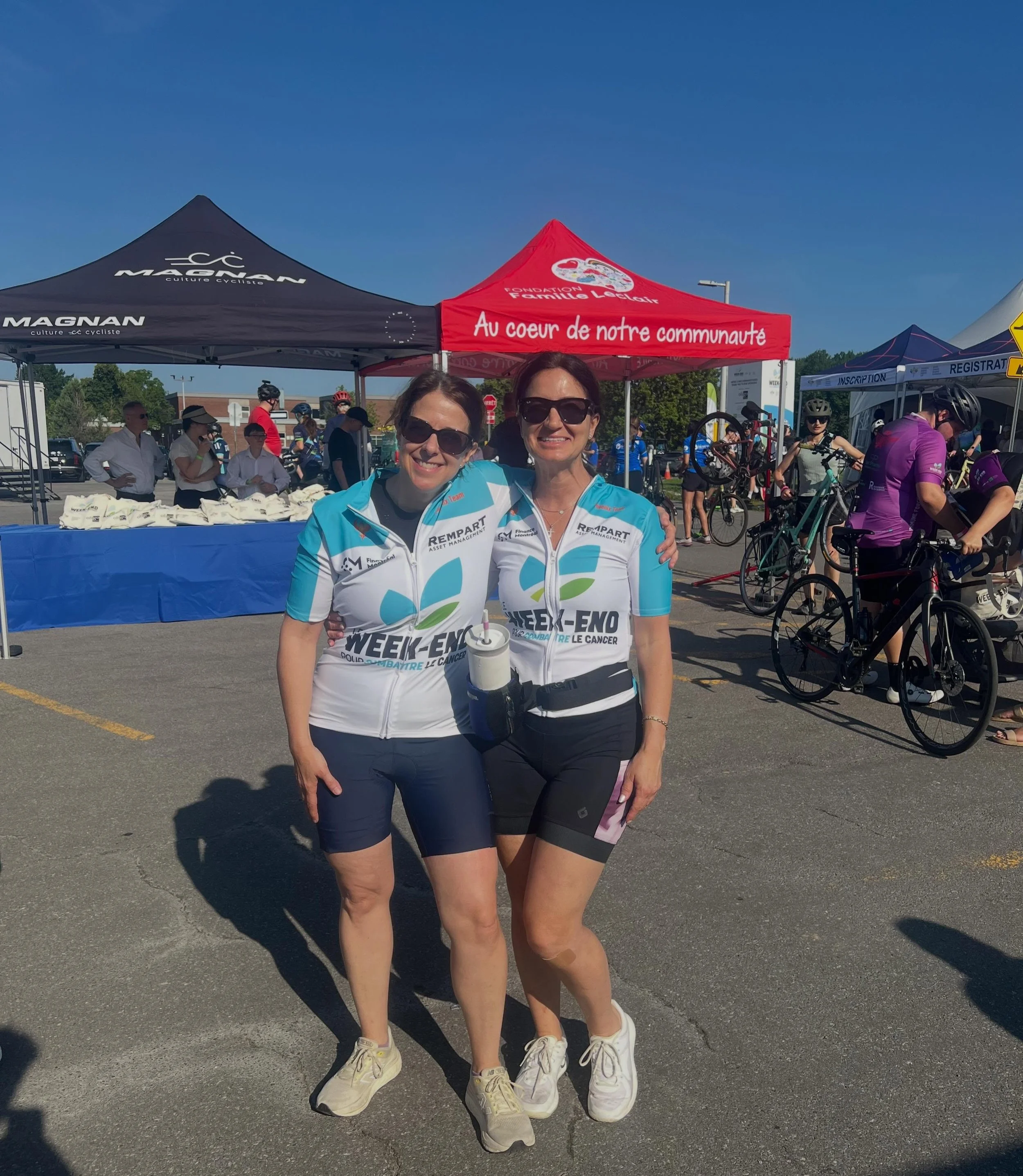 Kathy Liarakos, owner of Musique Prestige, wants to thank Nathalie Sabourin and the Phoenix Team for an unforgettable  ride for &ldquo;Le Week-end pour combattre le cancer&rdquo; 🤍🚴&zwj;♀️