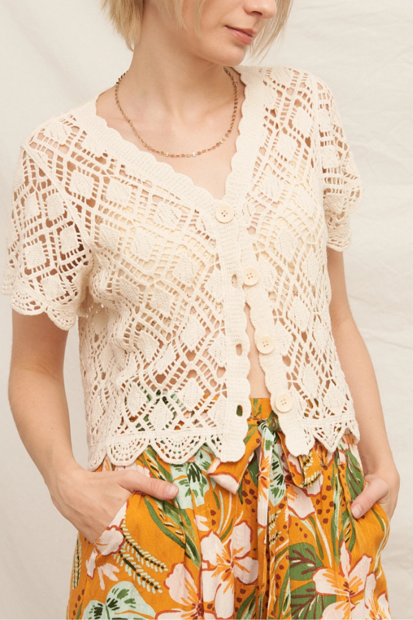 Delicate Little Classic Crochet Cardi
