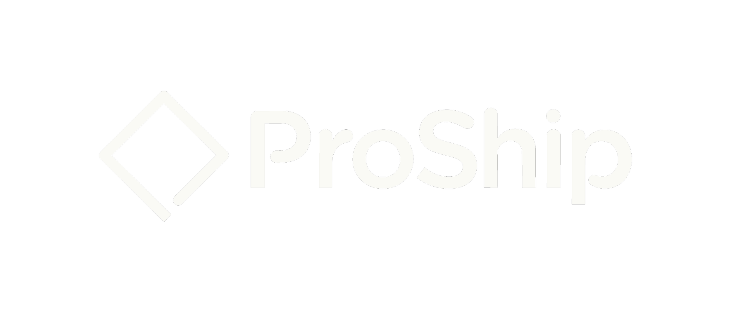 ProShip logo with a diamond shape and the company name in white across a black background.