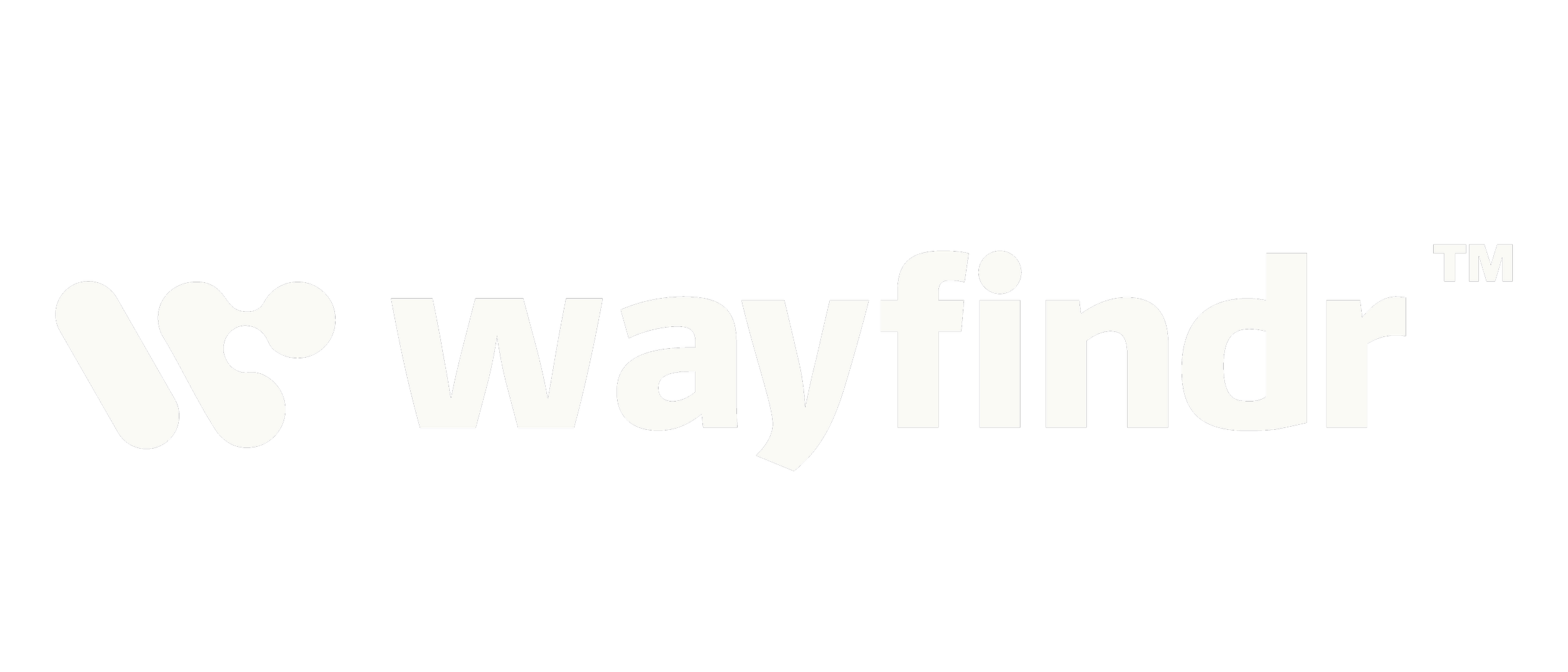 Wayfinder logo with a stylized butterfly icon on a black background.