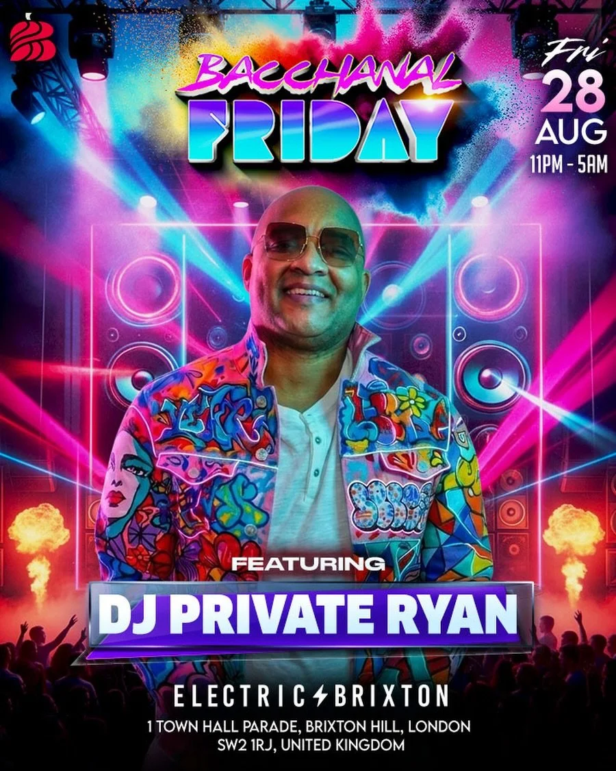 😍 Your Girlfriend&rsquo;s favourite DJ 🎧
@djprivateryan has been a cornerstone of #BacchanalFriday since its inception, and now he&rsquo;s back! 

Who else is one of our founding DJs/MCs?

#nottinghillcarnival #london #soca #fete