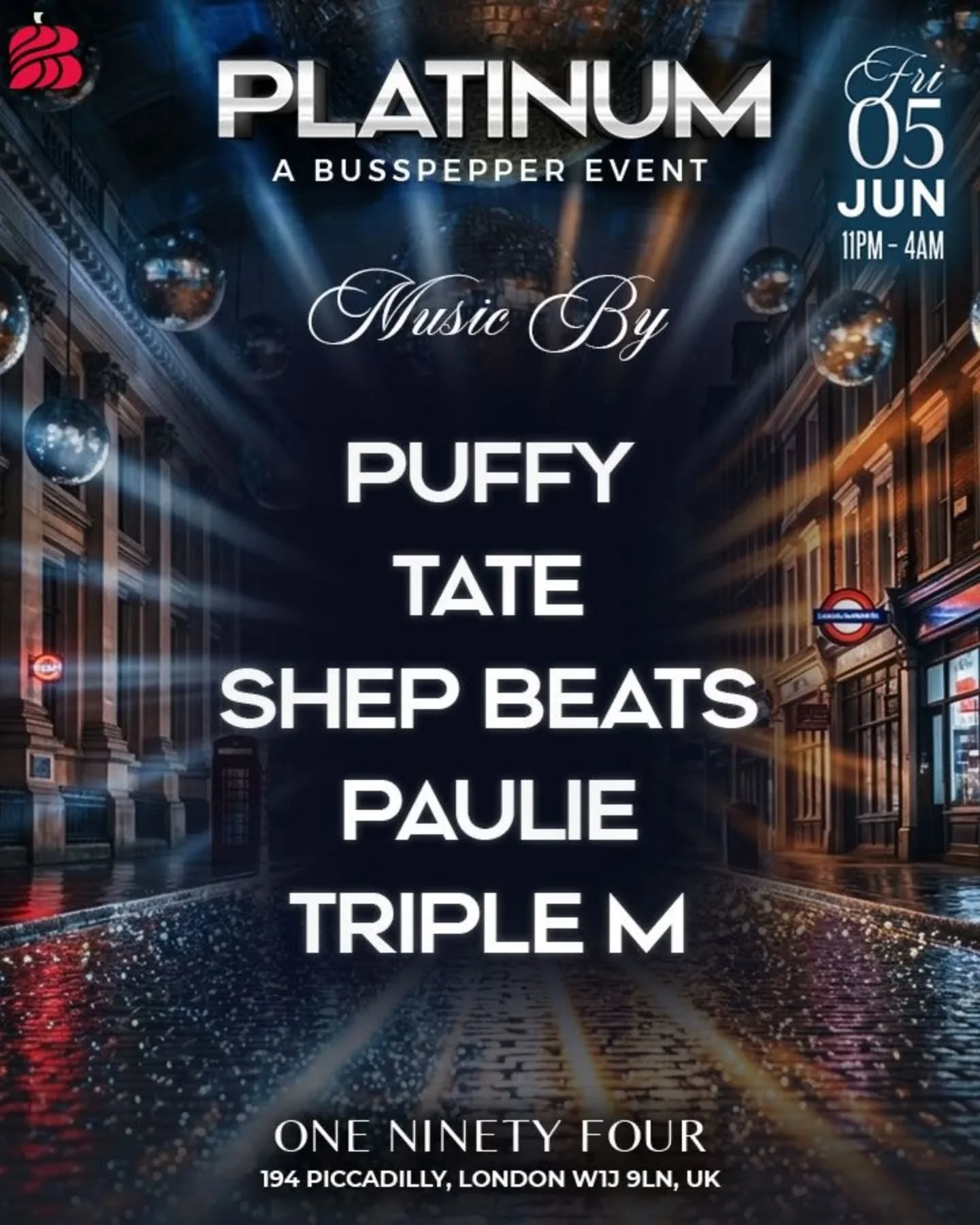 THE PLATINUM LINE-UP IS HERE 🚨🔥

We&rsquo;re bringing serious energy to London with a DJ line-up set to shut the city down 🎧✨

@deejaypuffy &bull; @djtatehere &bull; @djshepbeats &bull; @deejaypaulie &bull; @djtriplem

Expect elite vibes, non-stop