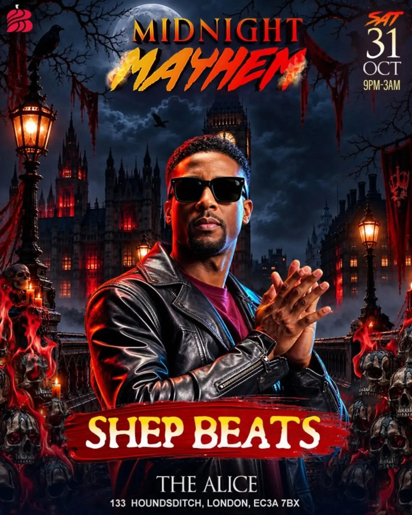 🔥 THE MAYHEM JUST GOT LOUDER! 🔥

We&rsquo;re bringing the energy to MIDNIGHT MAYHEM with none other than @djshepbeats 🎧💥

💀🔥 When the darkness falls, the beats rise from the dead! 🩸🎧 Get ready for a wicked night of haunting rhythms and Hallow