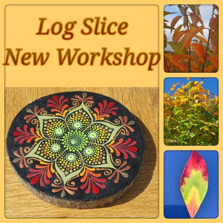 Mandala- Autumn Log Slice