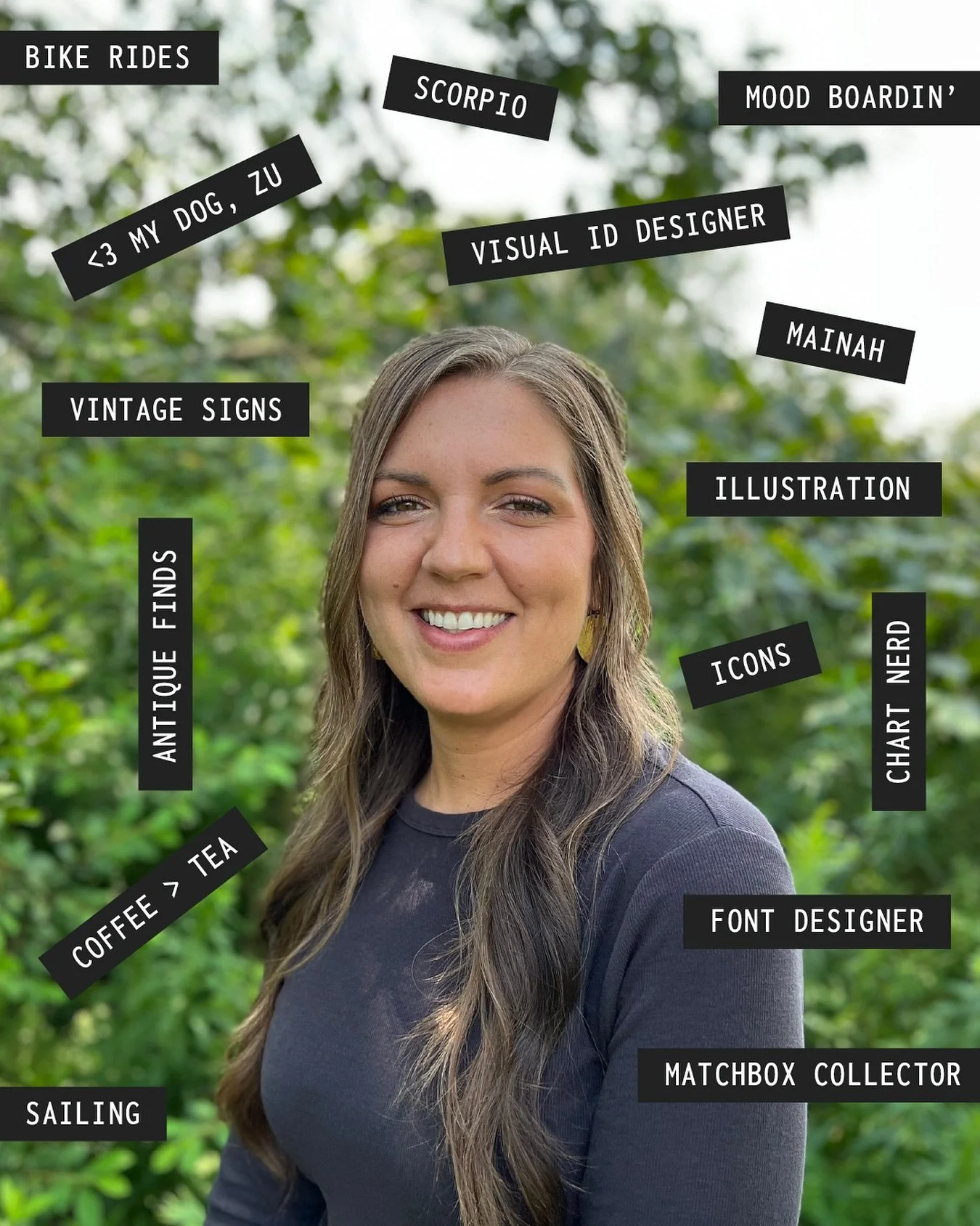 Hey friends + new faces! 👋 

I&rsquo;m Abby, the designer behind @abbyswaindesign. I live and work on the coast of Maine, where I spend most of my days building brand visuals, tinkering with illustrations + custom fonts, and pulling inspiration from
