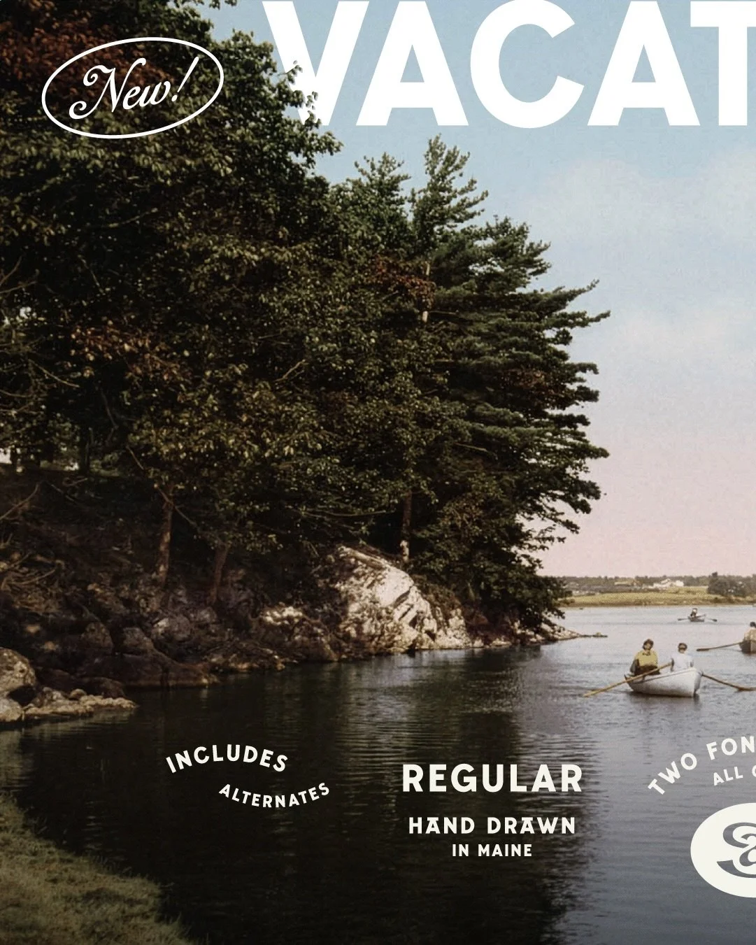 ✨ Introducing Vacationland &mdash; a sturdy, versatile sans inspired by New England. It comes in two styles: regular, and a softer rounded version with circular counters for a bit more personality when you need it. Both styles are simple, readable, a