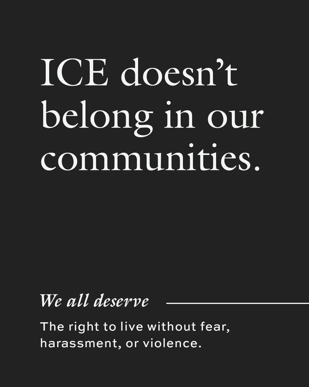 Grieving and angry today. Our communities deserve the right to live without fear, harassment, or violence. People > systems. 💔