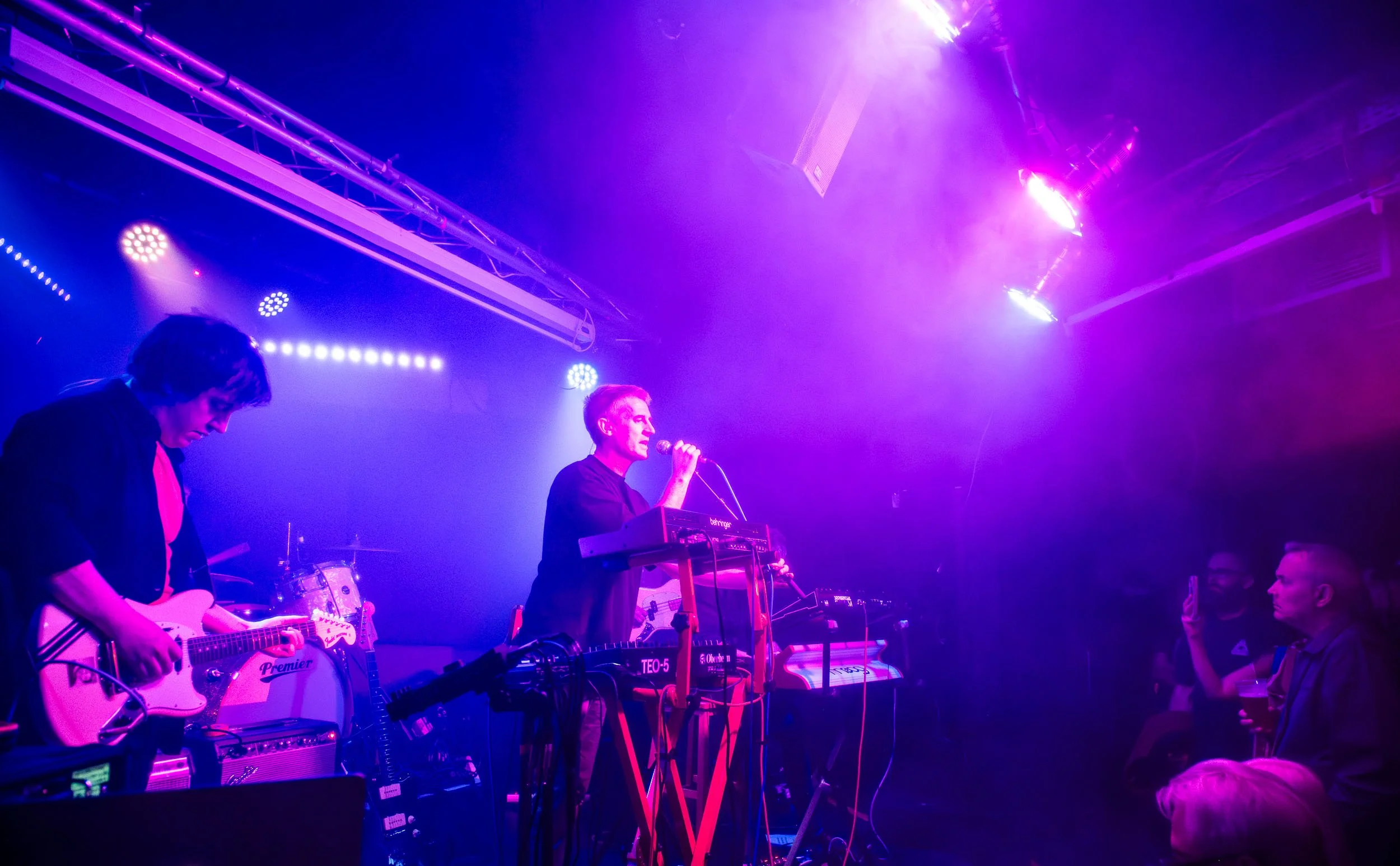 Gig photography of synth band Tomorrow Syndicate at The Glad Cafe, Glasgow.