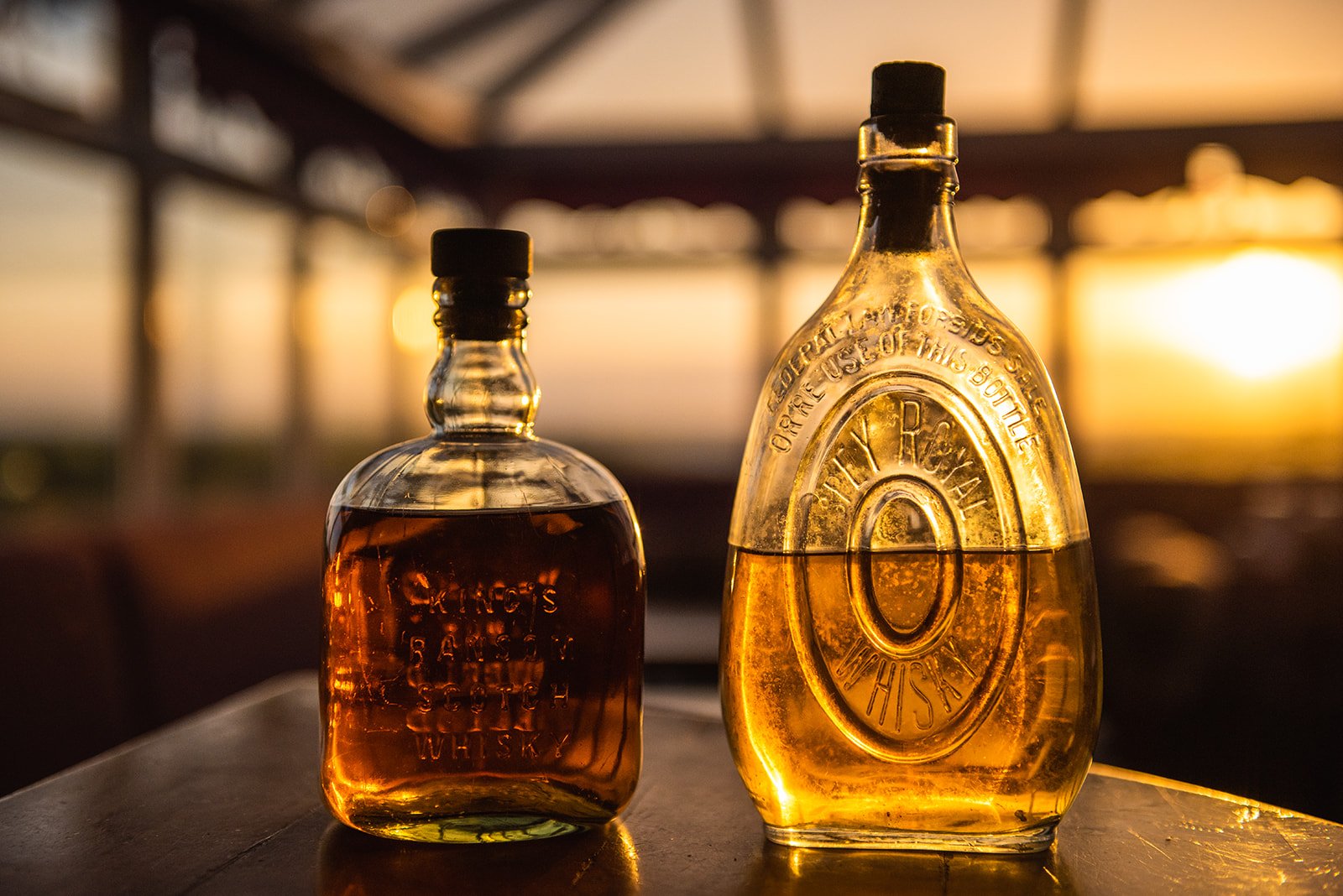 'Whisky Galore' surviving bottles at the AM Politician pub, Eriskay, Outer Hebrises.