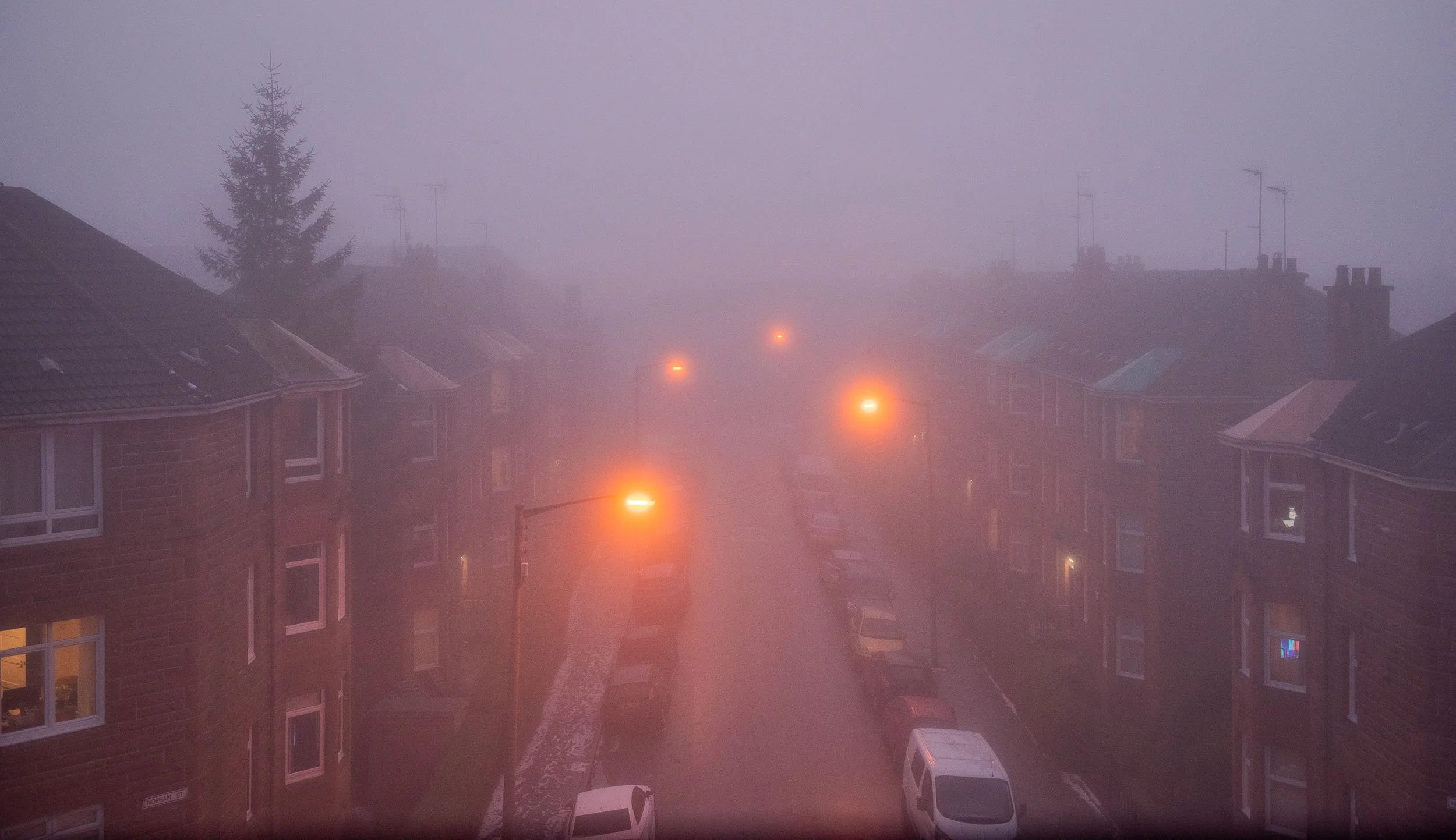 'Tenement Haze', Shawlands, Glasgow, urban cityscape photography.