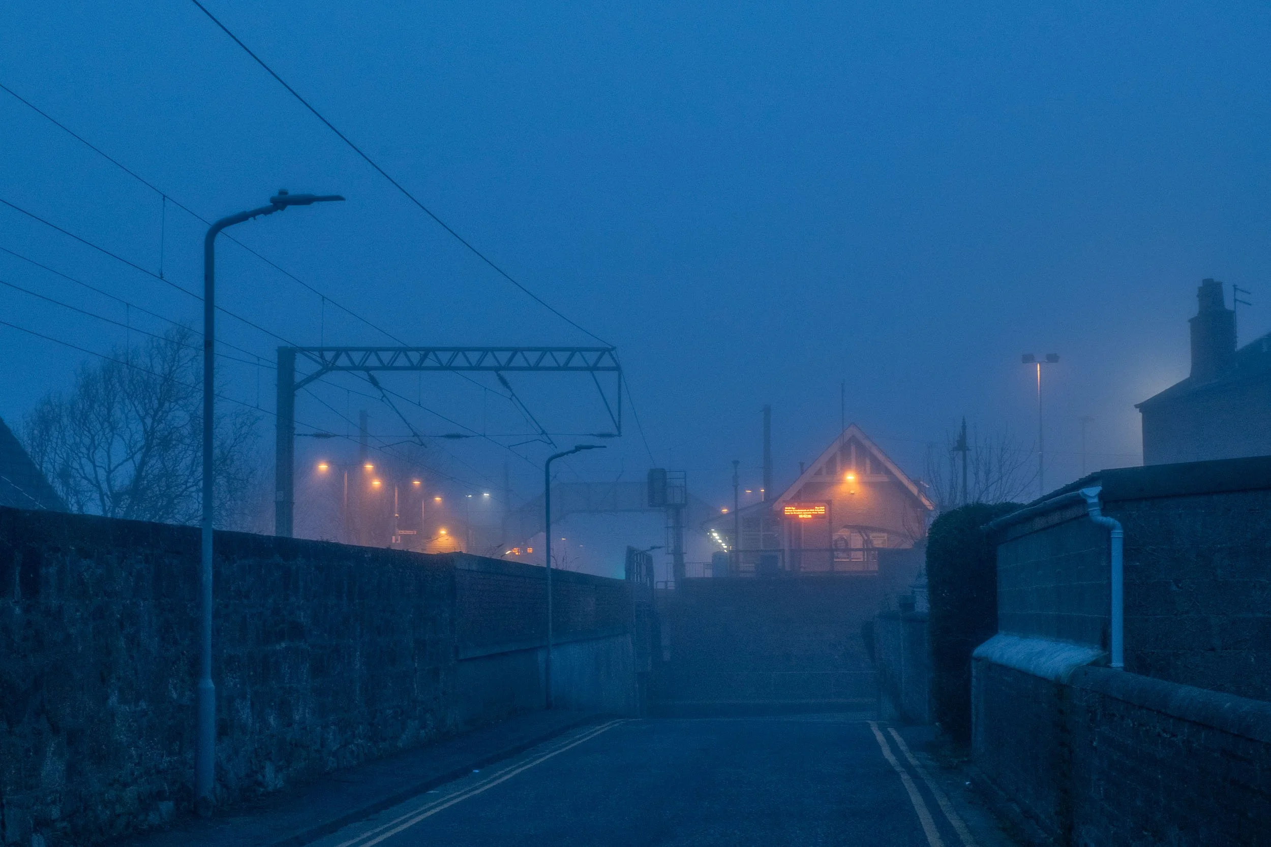 'Railway Station Haze' at Prestwick, Ayrshire, fine art photography.