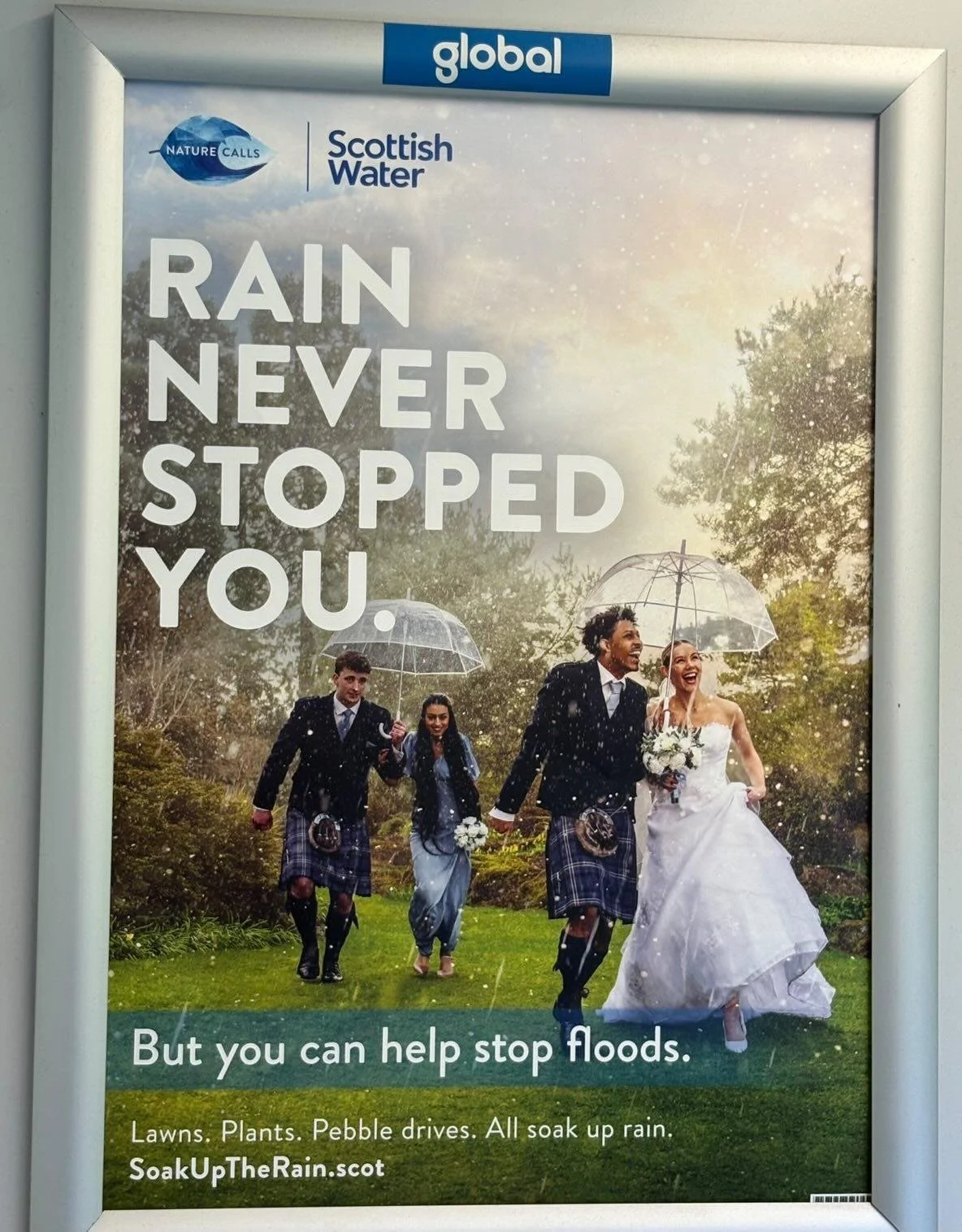 Scottish Water 'Nature Calls II' campaign photography at Edinburgh Botanic Gardens