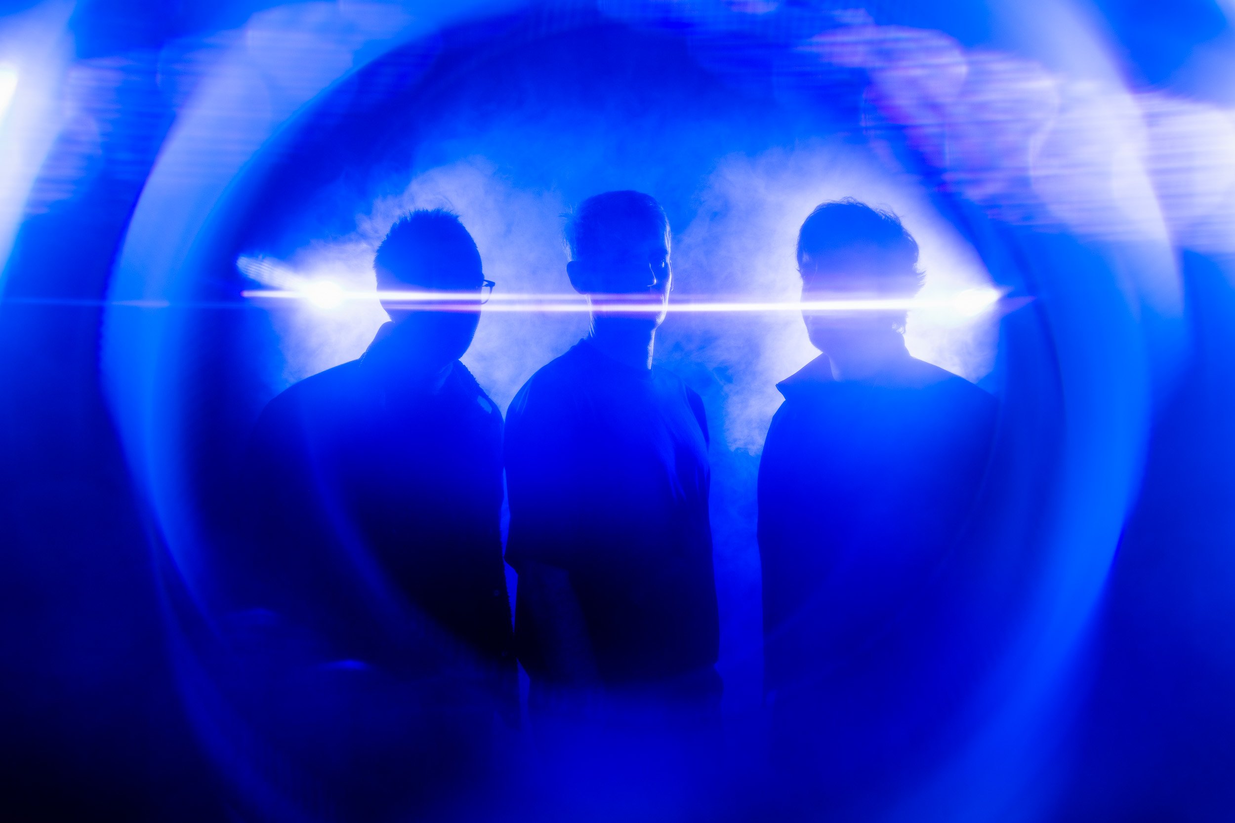 Glasgow music album promo photography for synth band Tomorrow Syndicate and their 2026 release 'Full Capacity Breathing.'