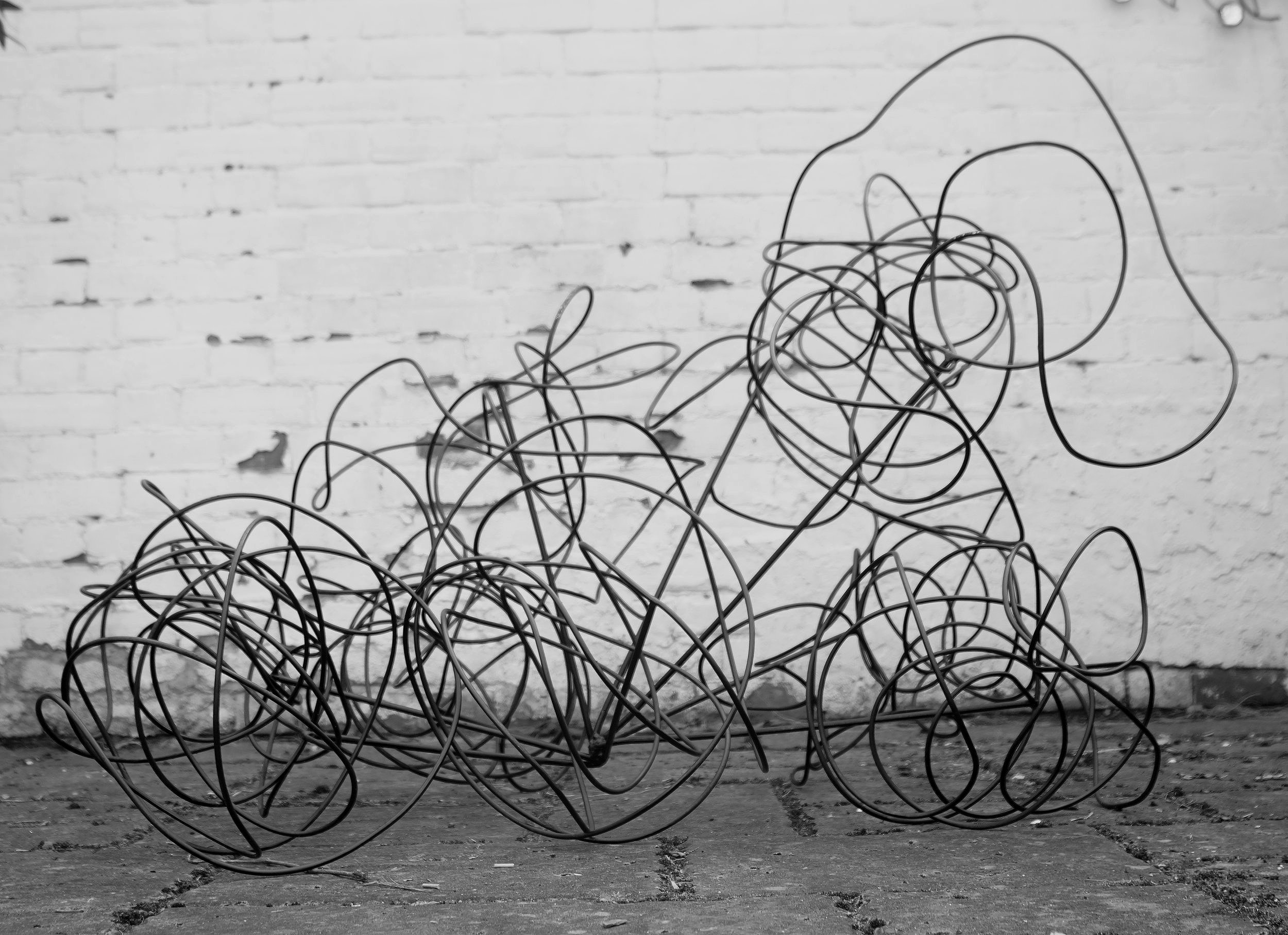 Giant steel scribble