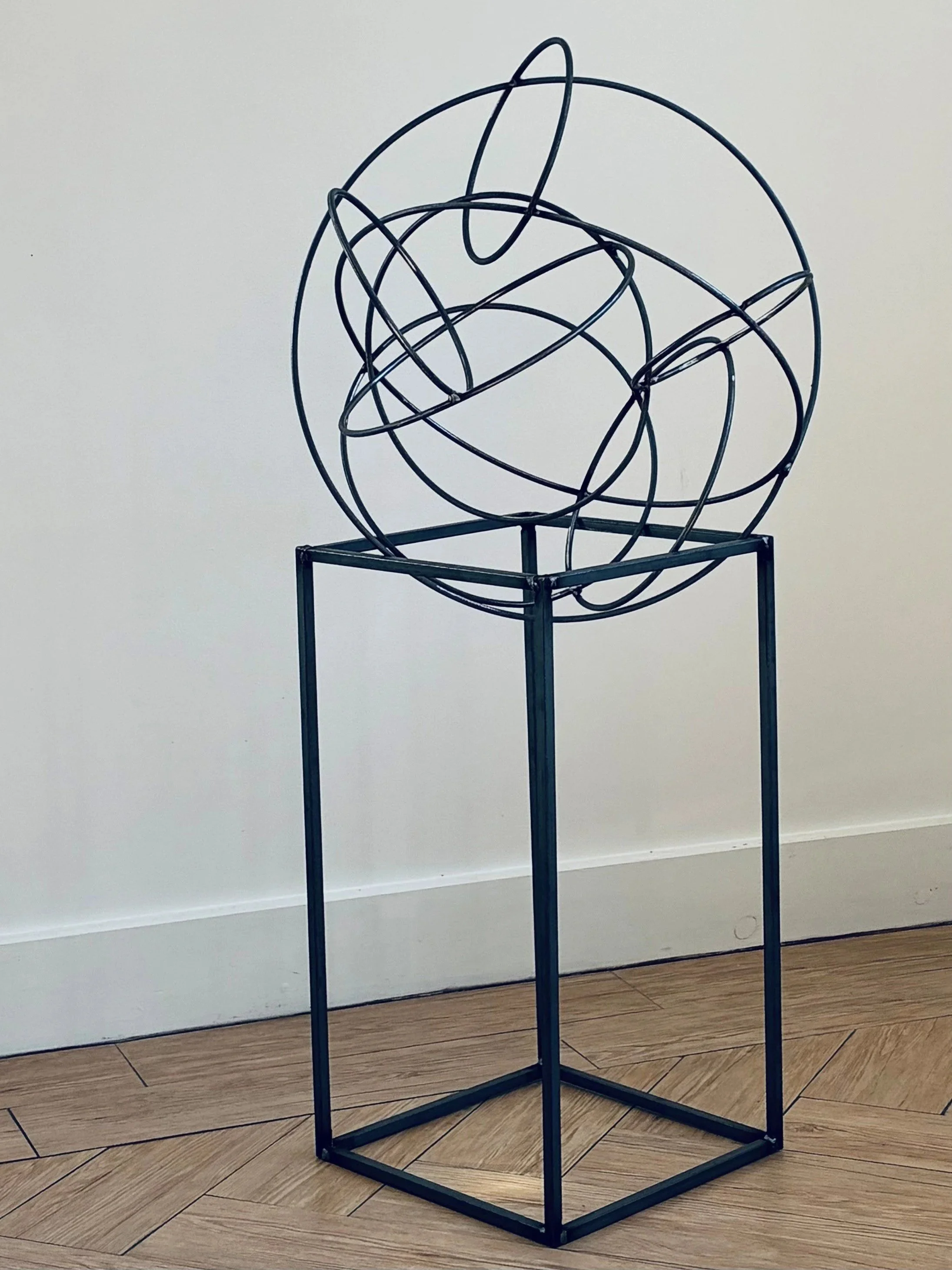 Planets, mild steel, paint