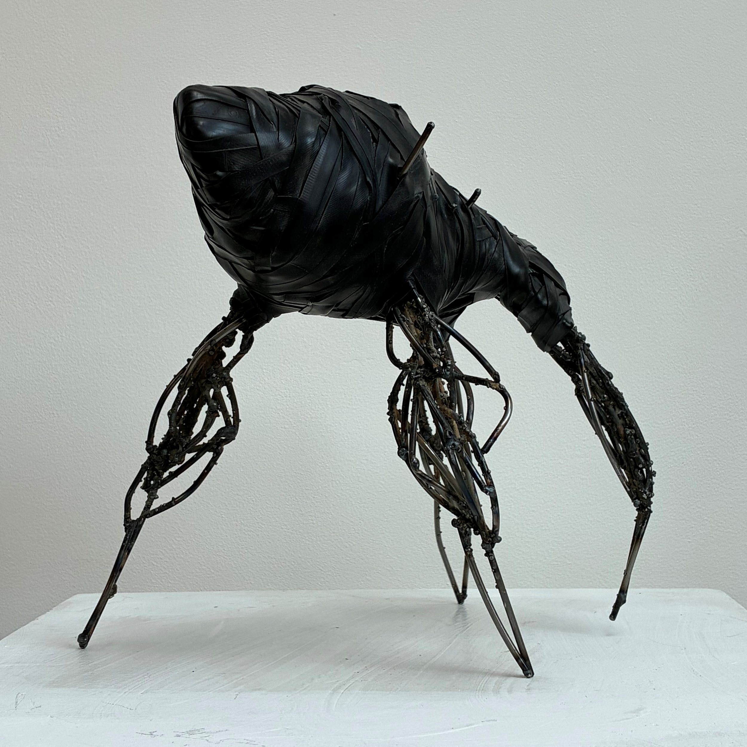 Despair, mild steel, bicycle innertube 