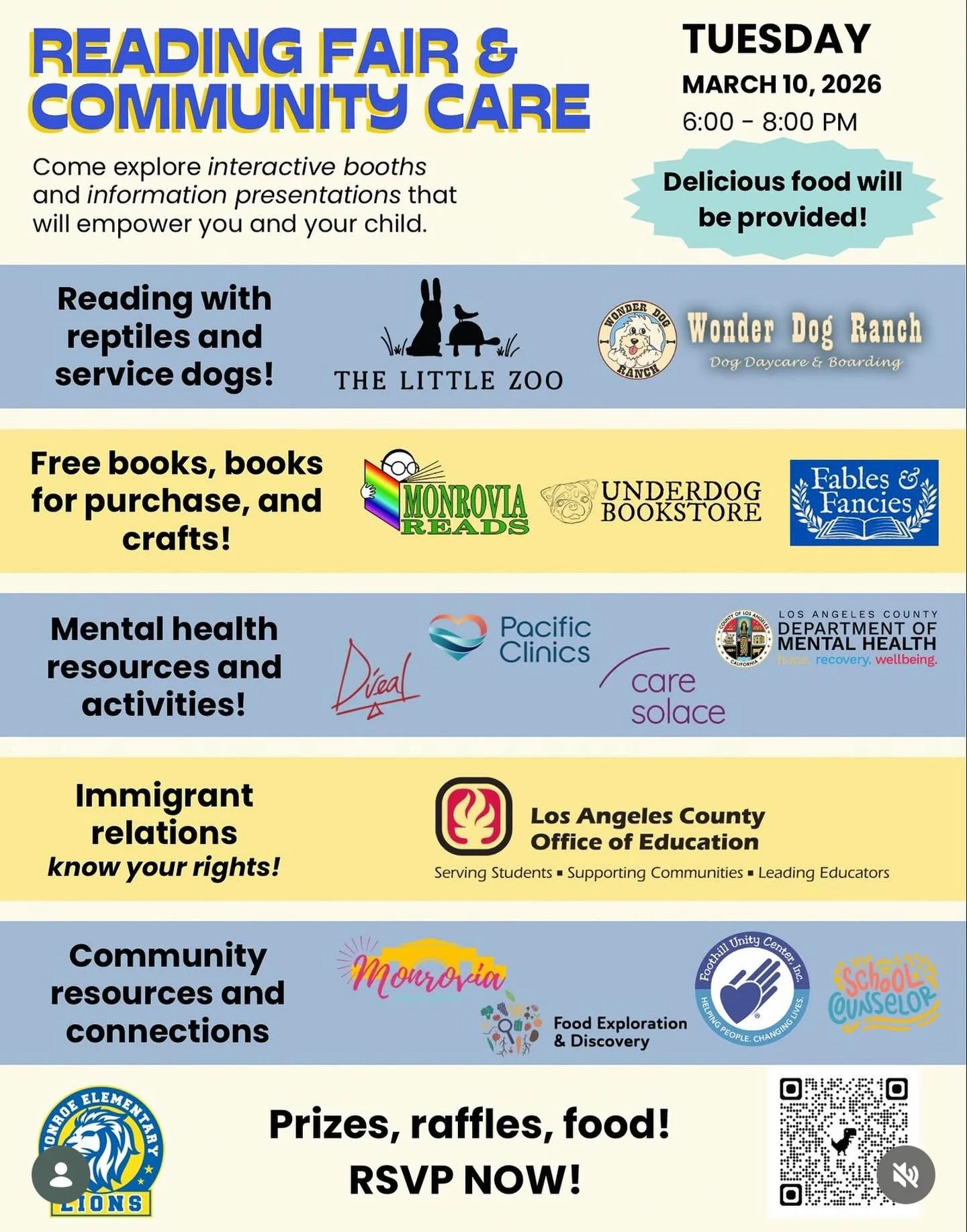 We&rsquo;re so excited to bring our Reading with Reptiles in partnership with @underdogbookstore experience to the Monroe Elementary Book Fair &amp; Community Care event March 10!  What could be better than reading with your favorite reptile?  @under