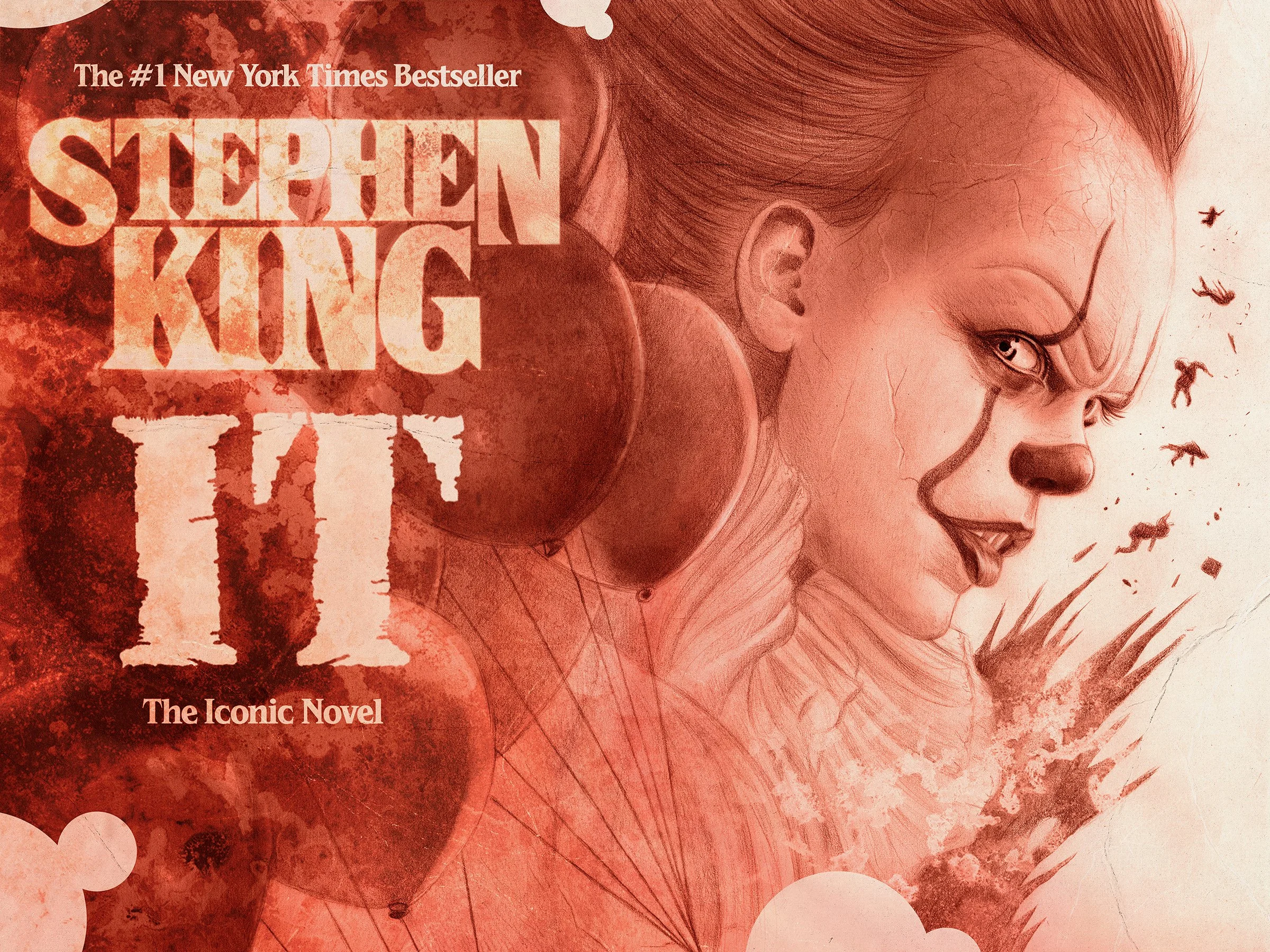Illustrated poster for Stephen King's IT by Stephen Campanella.