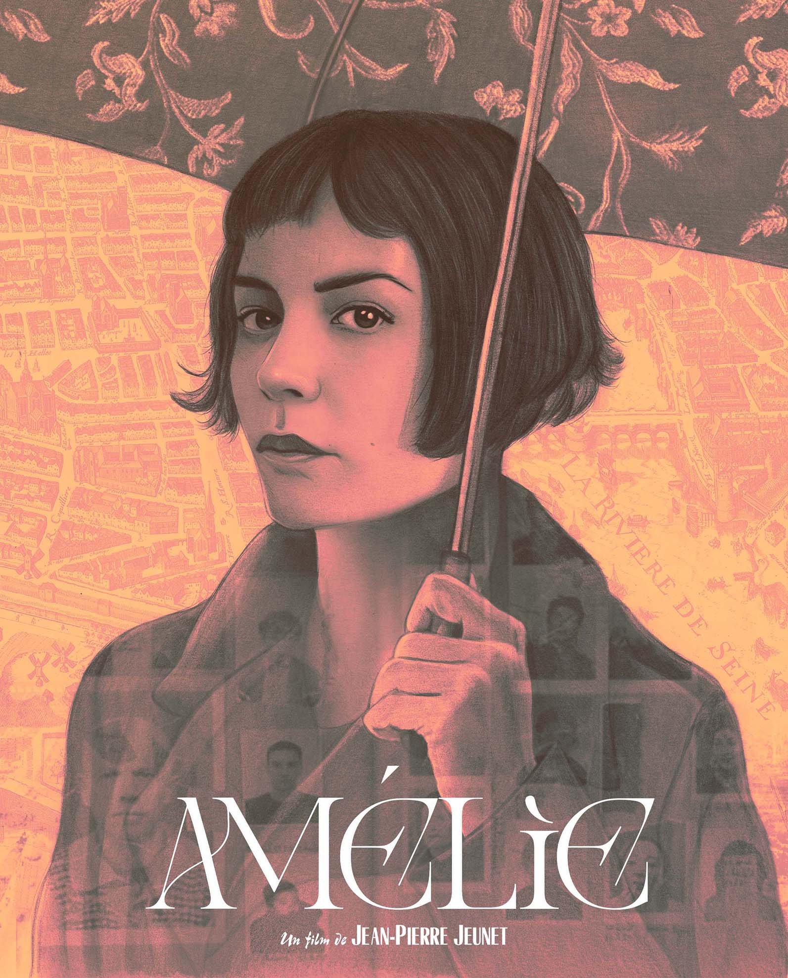 Illustrated poster for Amelie by Stephen Campanella.