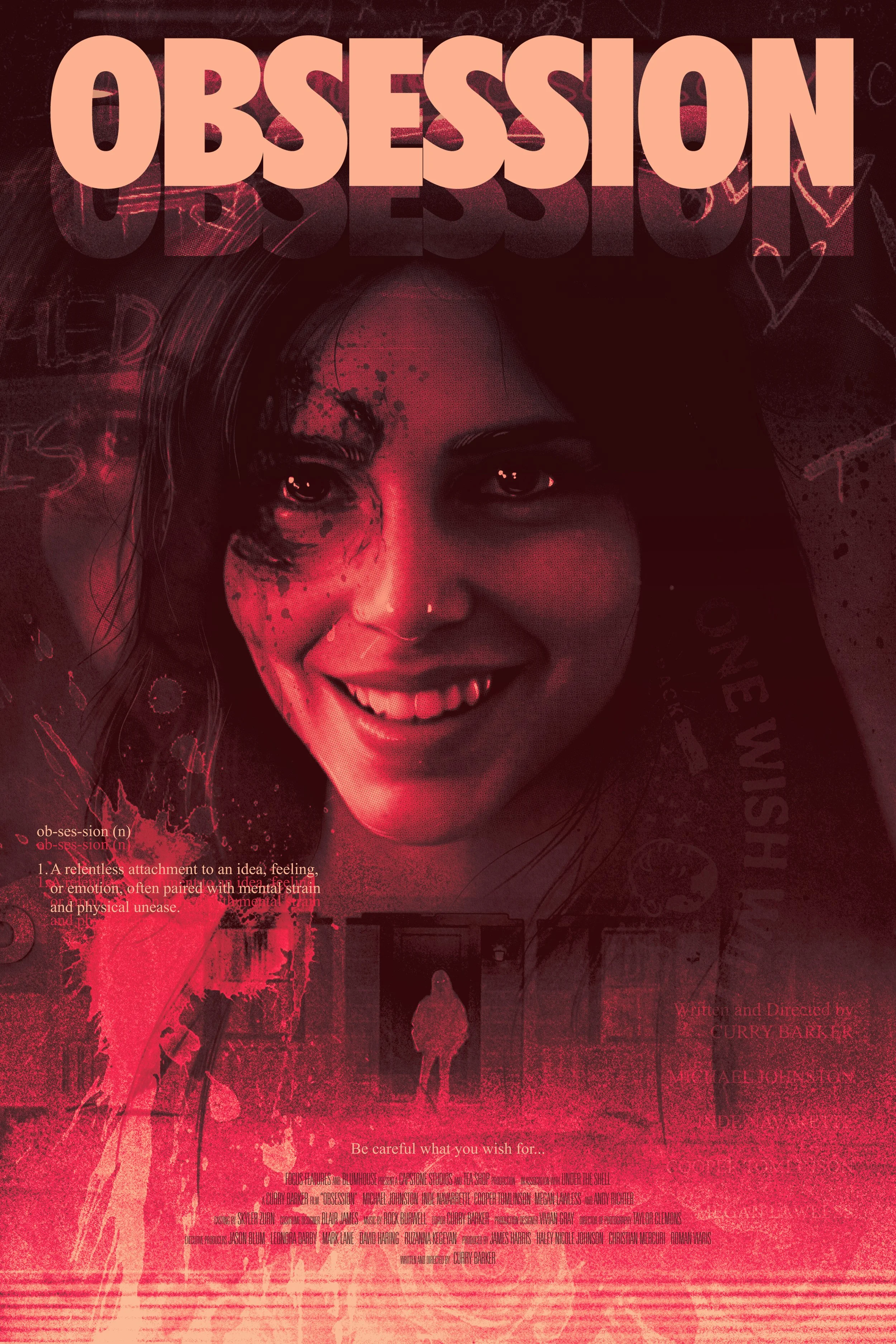 Illustrated poster for "Obsession" by Stephen Campanella. 