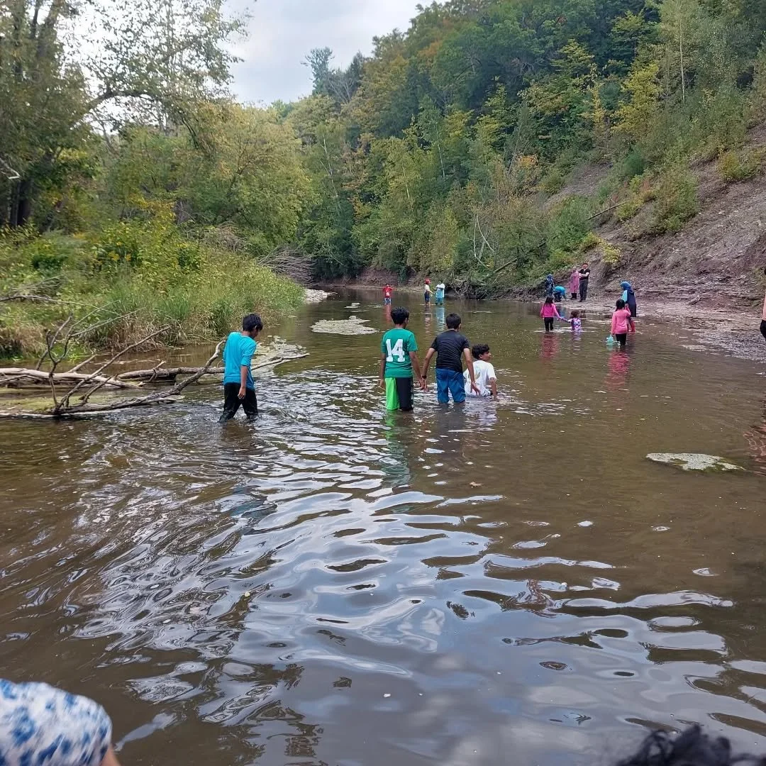 Scenes from this week's Earth Explorers. Our theme was water. We explored the river, created a slip and slide, built natural rafts, designed natural water filters, learned about clouds and the water cycle and so much more. Nature provides the most di