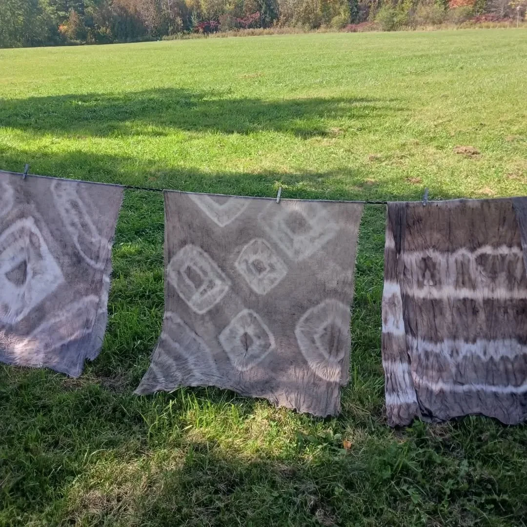 Our Women's Natural Dye workshop participants  created some beautiful colours and designs. We processed black walnuts to dye hijabs in creative patterns. We collected wild grapes and berries and turned them into a palette of natural paints. A peacefu