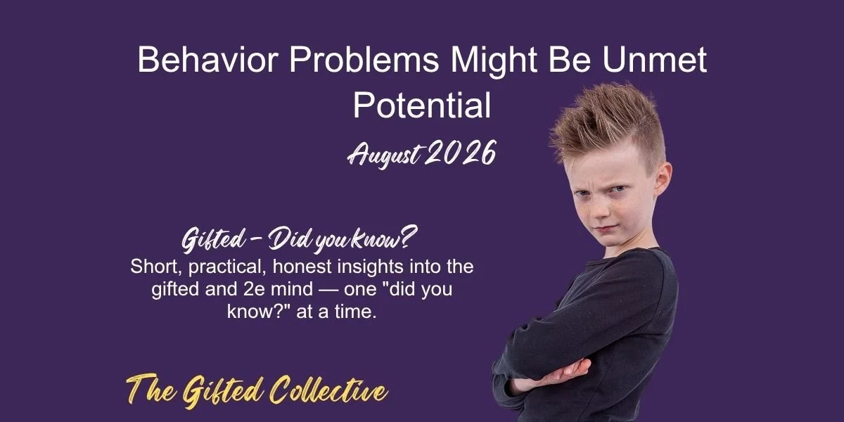 Behavior Problems Might Be Unmet Potential