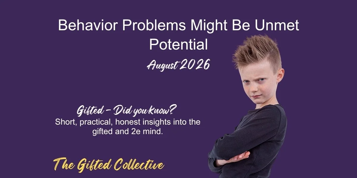 Behavior Problems Might Be Unmet Potential