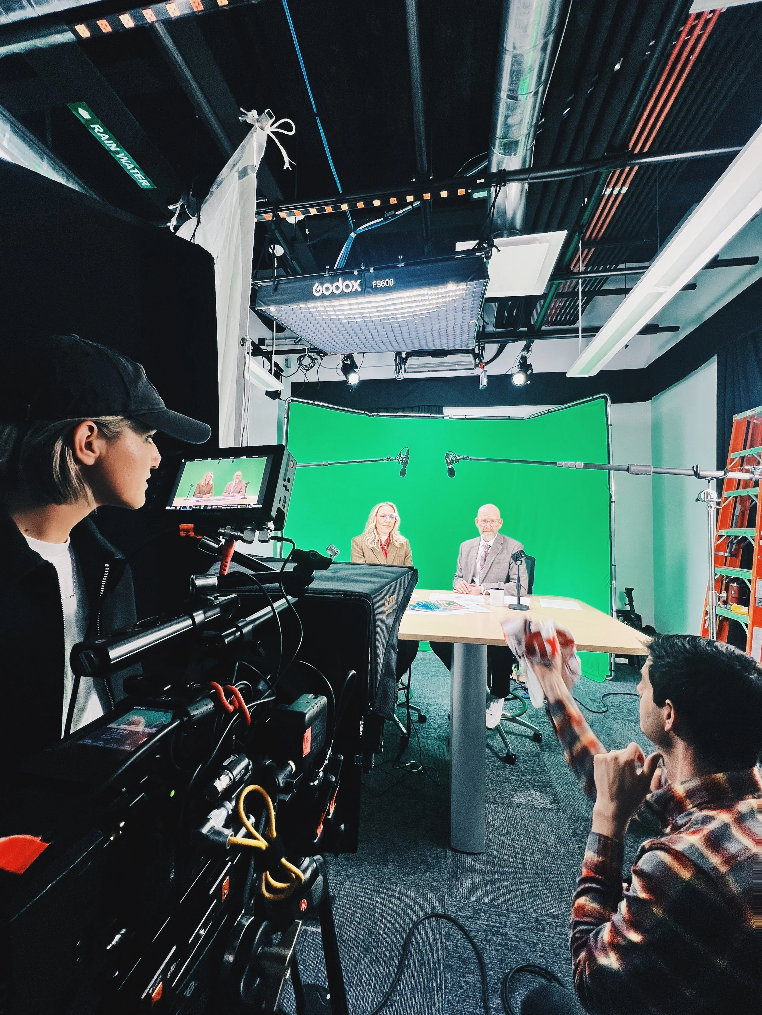 Kate Scott and Marc Zumoff pose for City Edition Launch Video