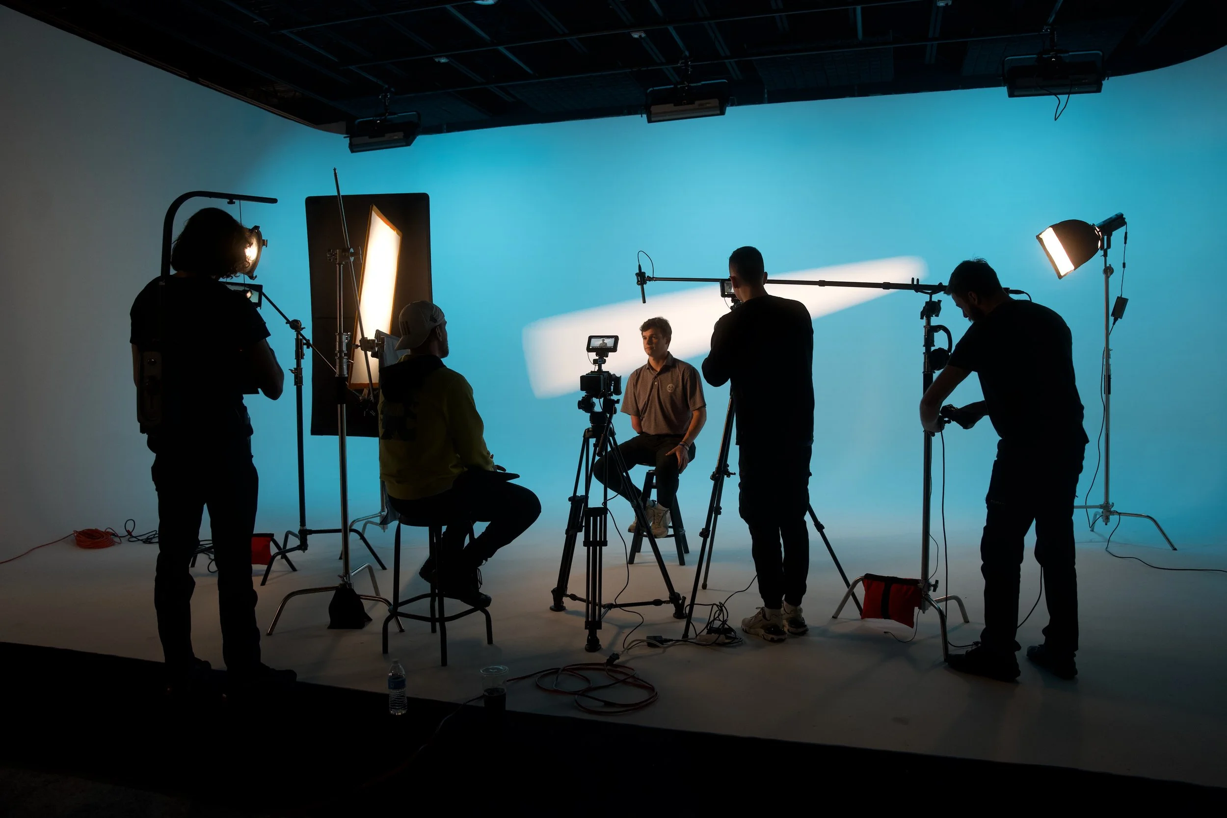 Behind the scenes on a branded video production shoot in Philadelphia