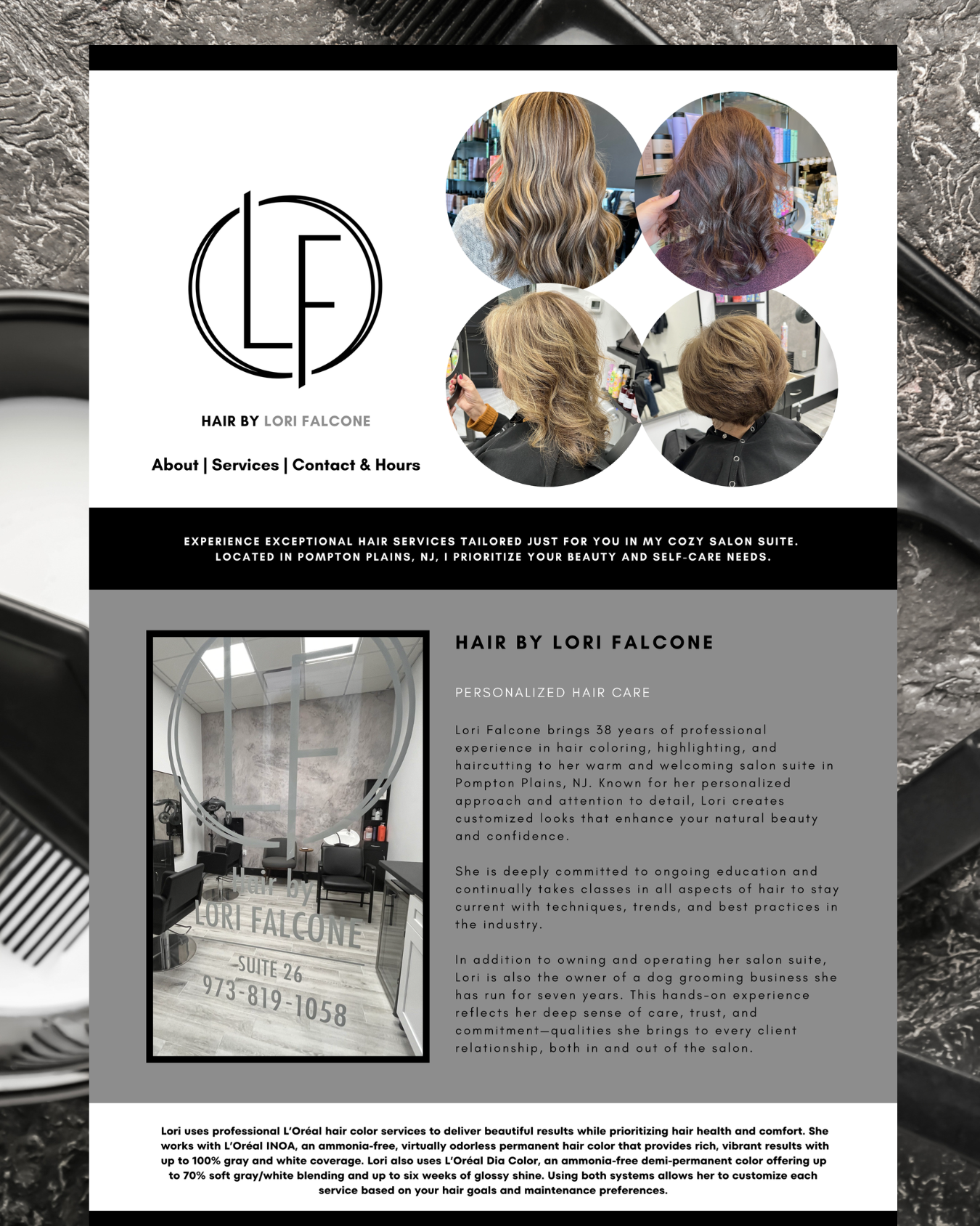 From California to New Jersey: A Mini Site for Lori Falcone