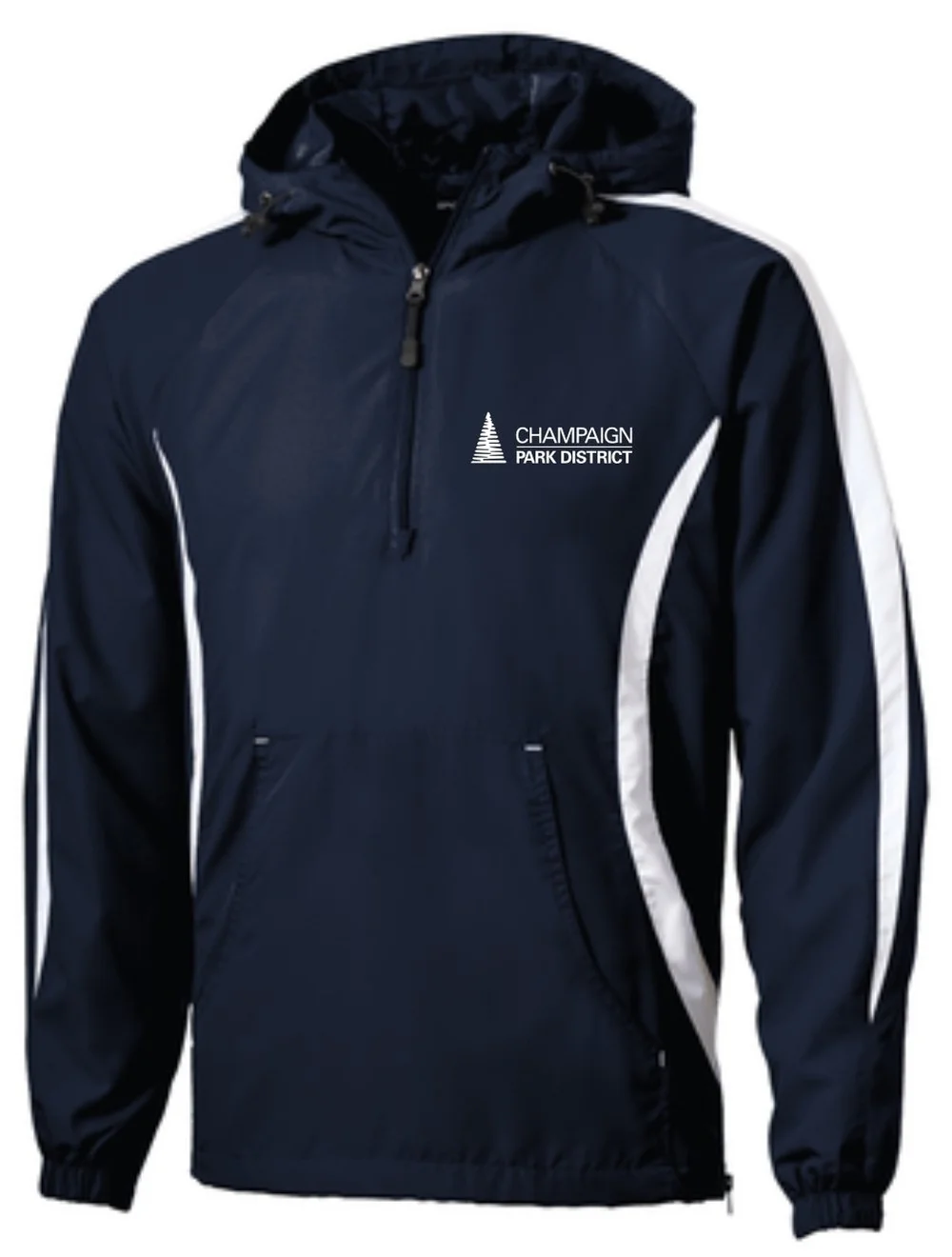 STONE  バーガンディ フルジップジャケット Sport-Tek® Colorblock Raglan Anorak — Champaign Park District