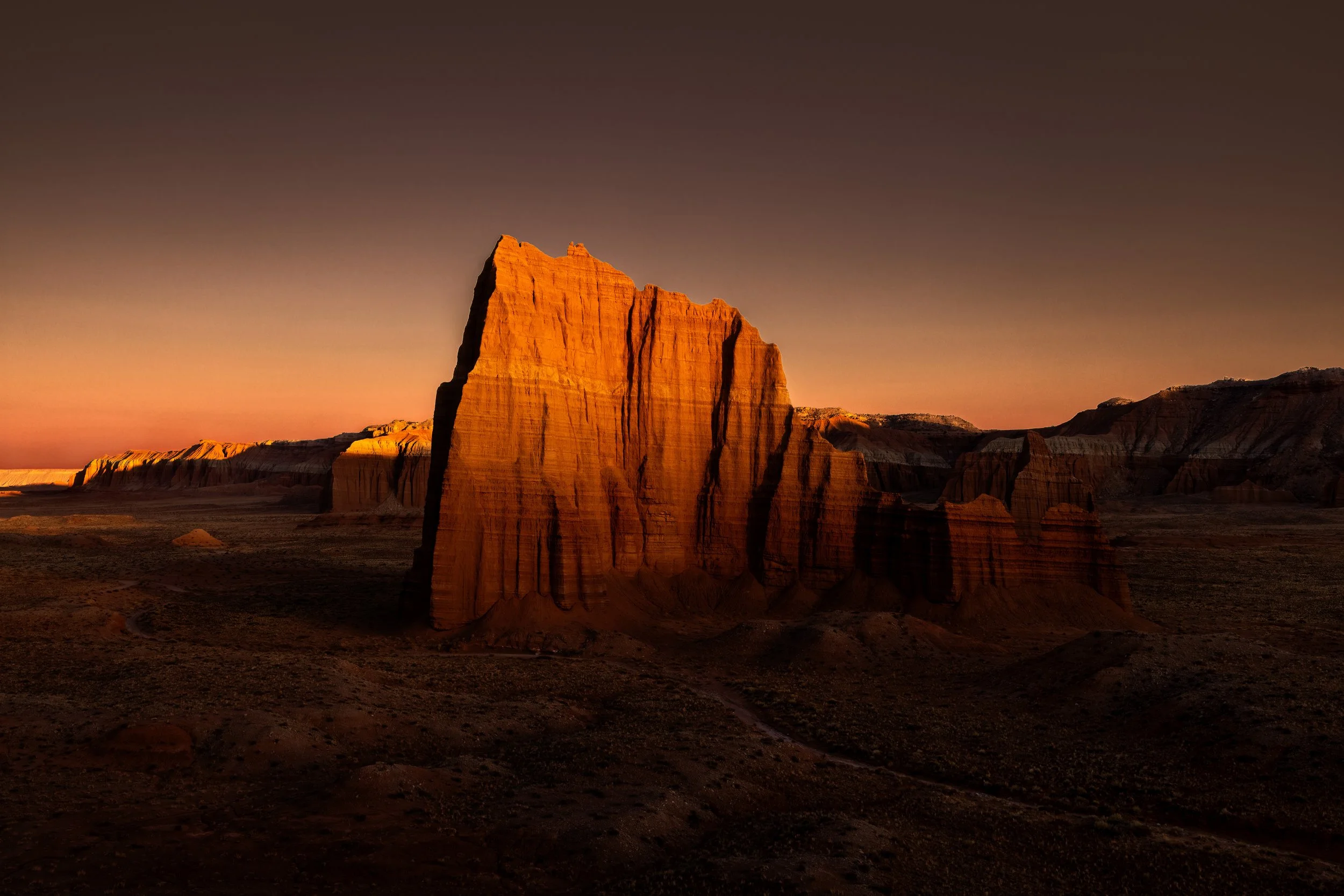 "Temple of the Sun Setting" - Capitol Reef Park