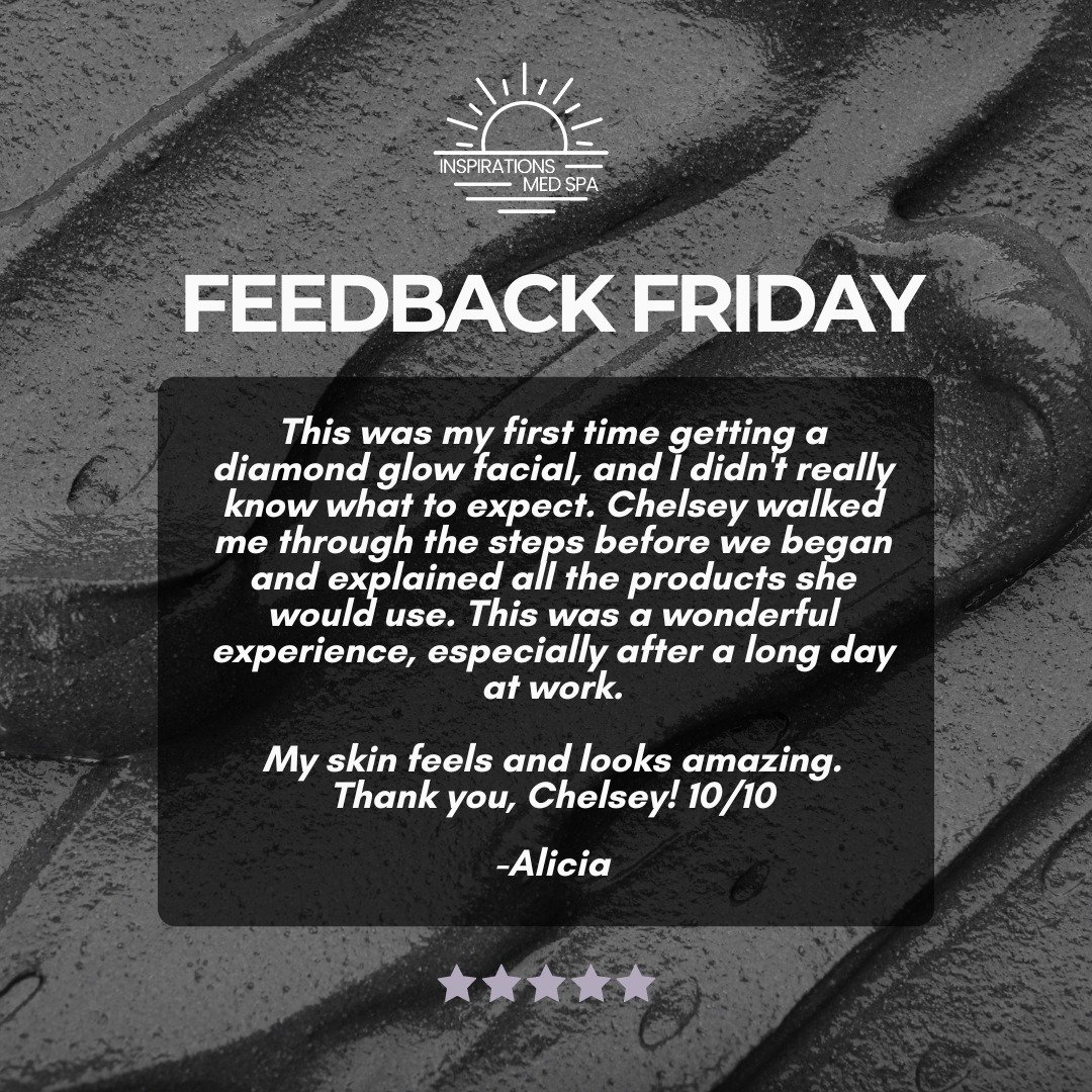 We LIVE for these reviews!💜💜💜

Alicia, your kind words about Chelsey and your Diamond Glow Facial experience absolutely made our day!

Want to know what a Diamond Glow Facial is all about? It's a non-invasive, next-level treatment that exfoliates,