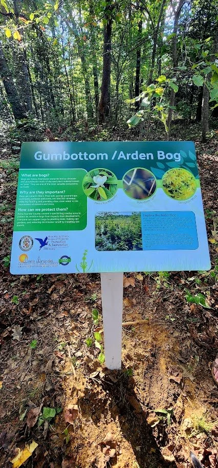 New interpretive sign for the bog.