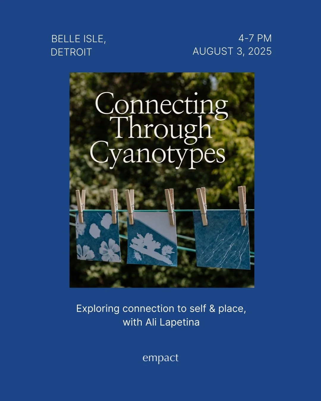 Are you craving connection? You&rsquo;re not alone. Join Empact (@empact___) for an evening of nature, community, and creativity in Belle Isle 🦋

Through a guided nature walk and facilitated discussion, we'll reflect on our connection to self and pl
