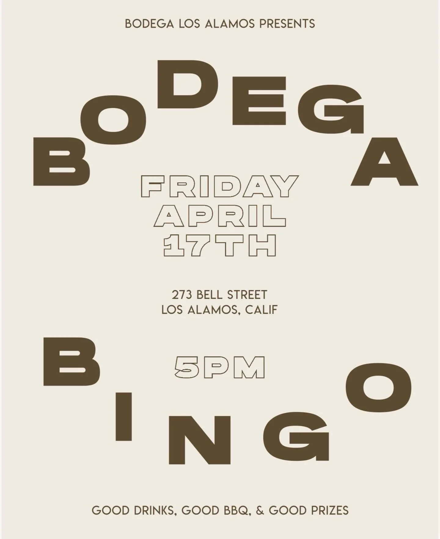 Bingo is back! Join us TOMORROW evening in the garden from 5-7pm. @prieditebarbecue will be staying open late until 6pm &mdash; grab some pals and come play!
