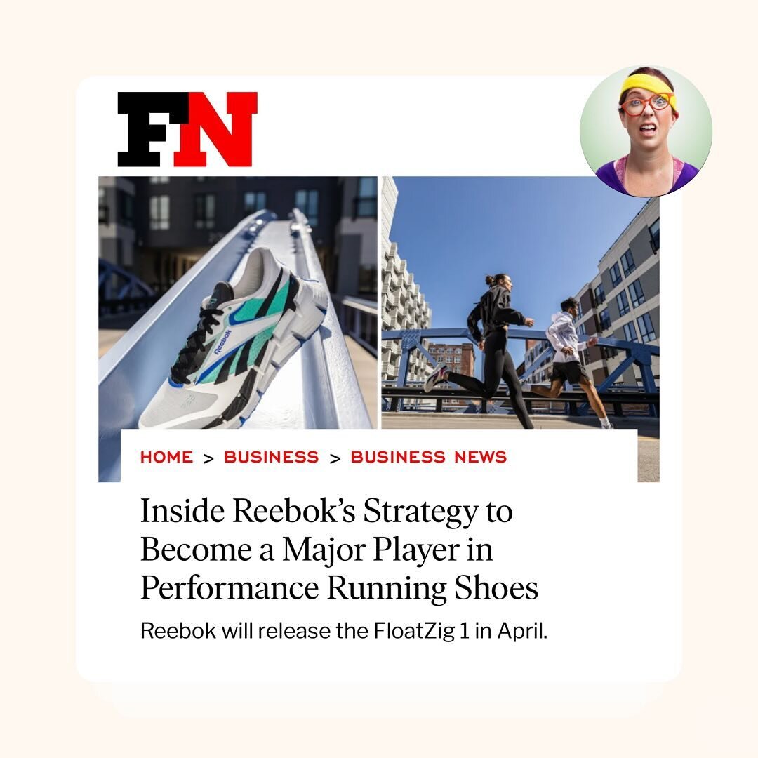 IN THE NEWS | you may have seen a familiar name in @footwearnews&rsquo; latest article today feat. @reebok&rsquo;s highly anticipated FloatZig1 releasing 4/1.  @immrsspacecadet has been tapped to continue sharing her favorite &lsquo;running hacks&rsq