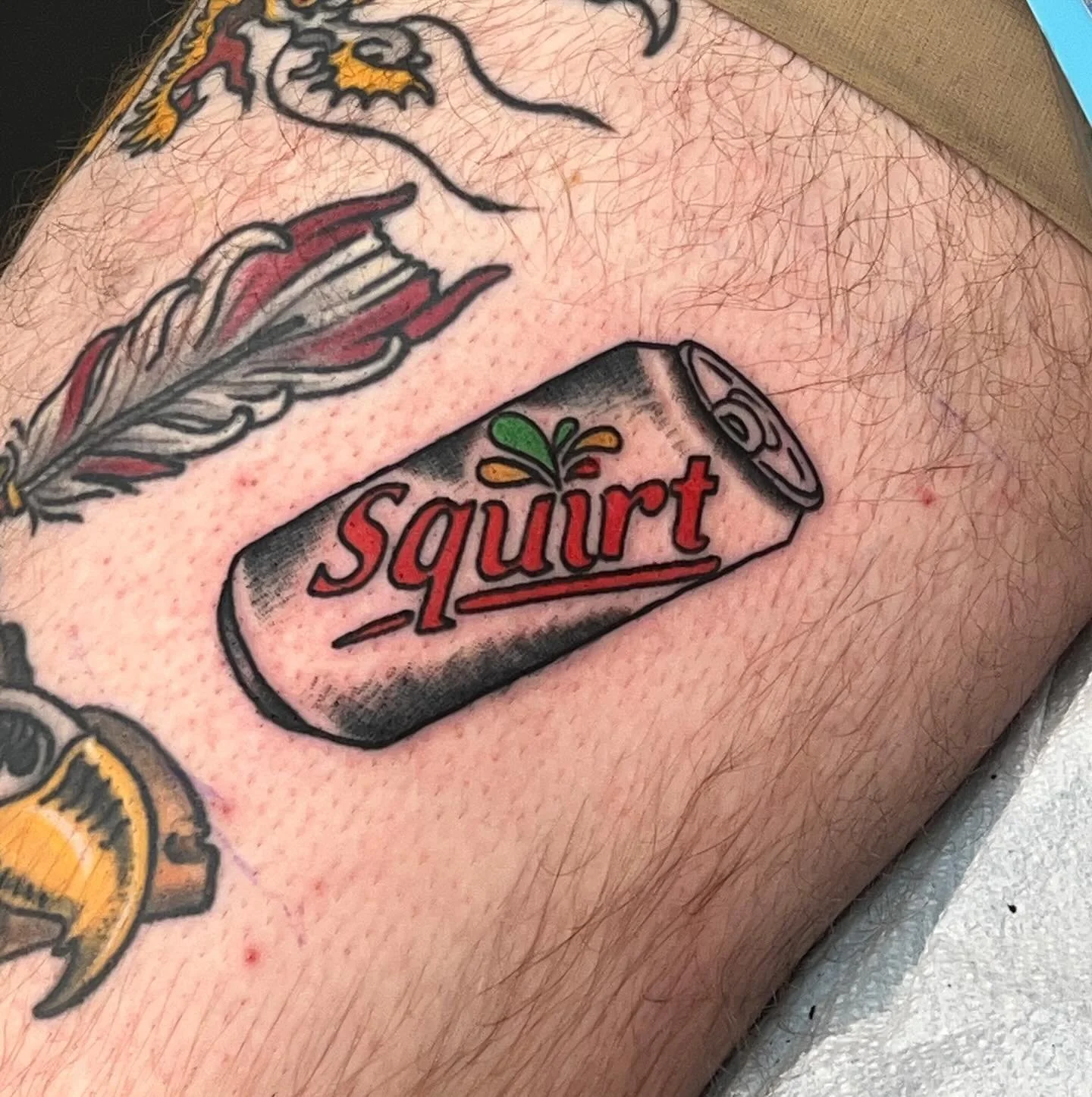 Soda can 
Made at @superelectrictattoo