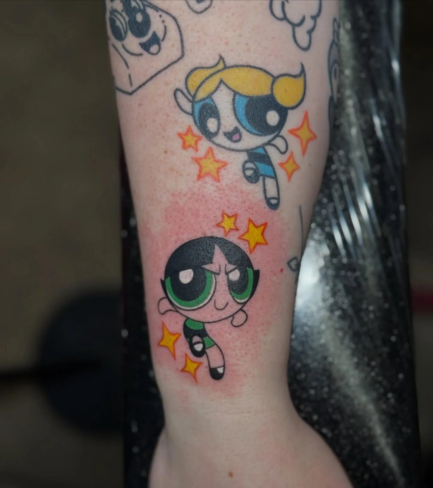 Fresh Buttercup and a healed Bubbles 💚💙 booking October, link in bio to get in 🖤