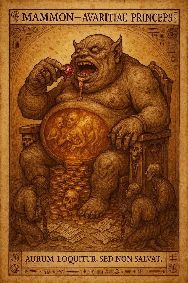 Mammon Demon of Wealth and Greed Fallen Angel