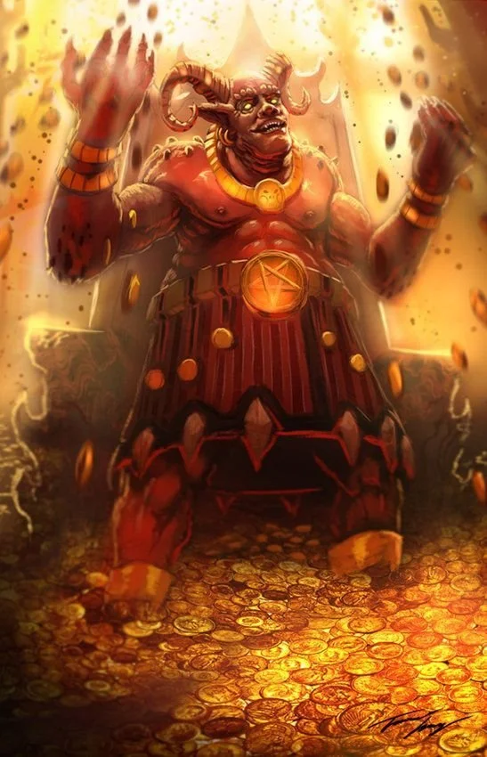 Mammon Demon of Wealth and Greed Fallen Angel
