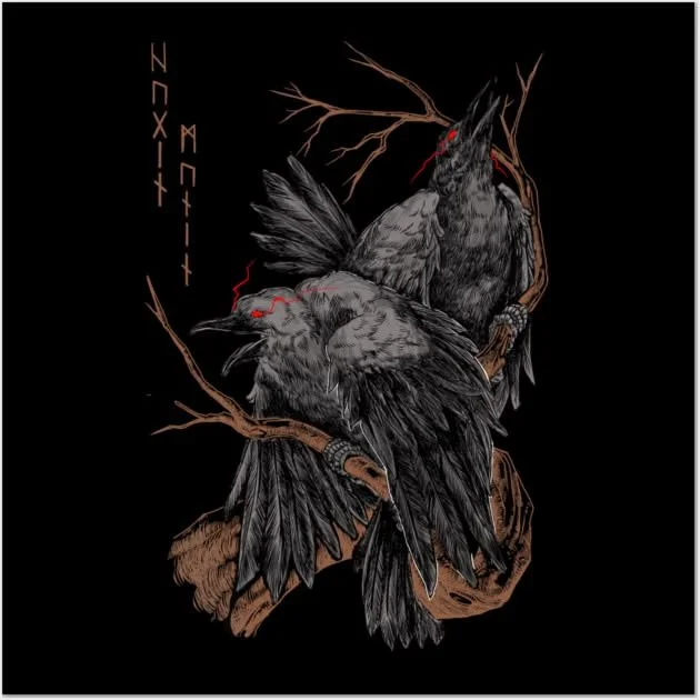 Huginn and Muninn He Who Thinks He Who Remembers The Raven Messengers