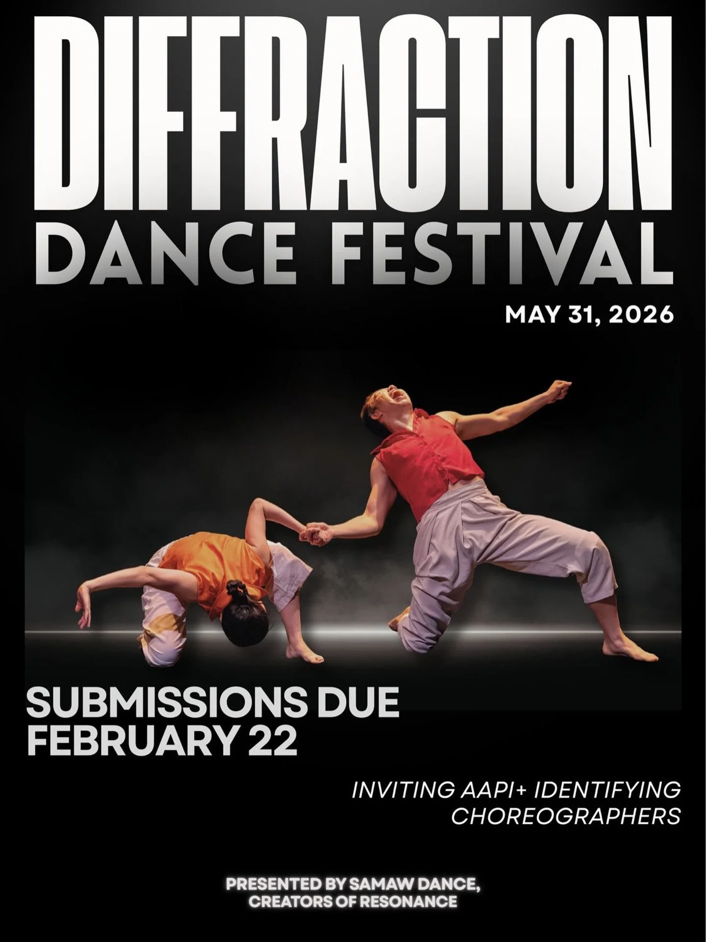 Diffraction is built around lived experience.

We&rsquo;re looking for AAPI+ identifying choreographers to share work as part of Diffraction Dance Festival 2026. We&rsquo;re interested in work that feels intentional, grounded, and clear in its presen