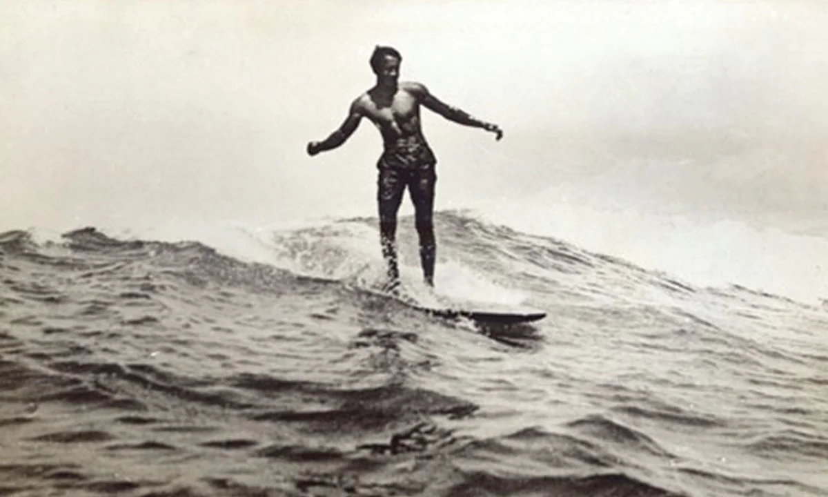 Romney riding his hasake at La Jolla Shores in San Diego, California
