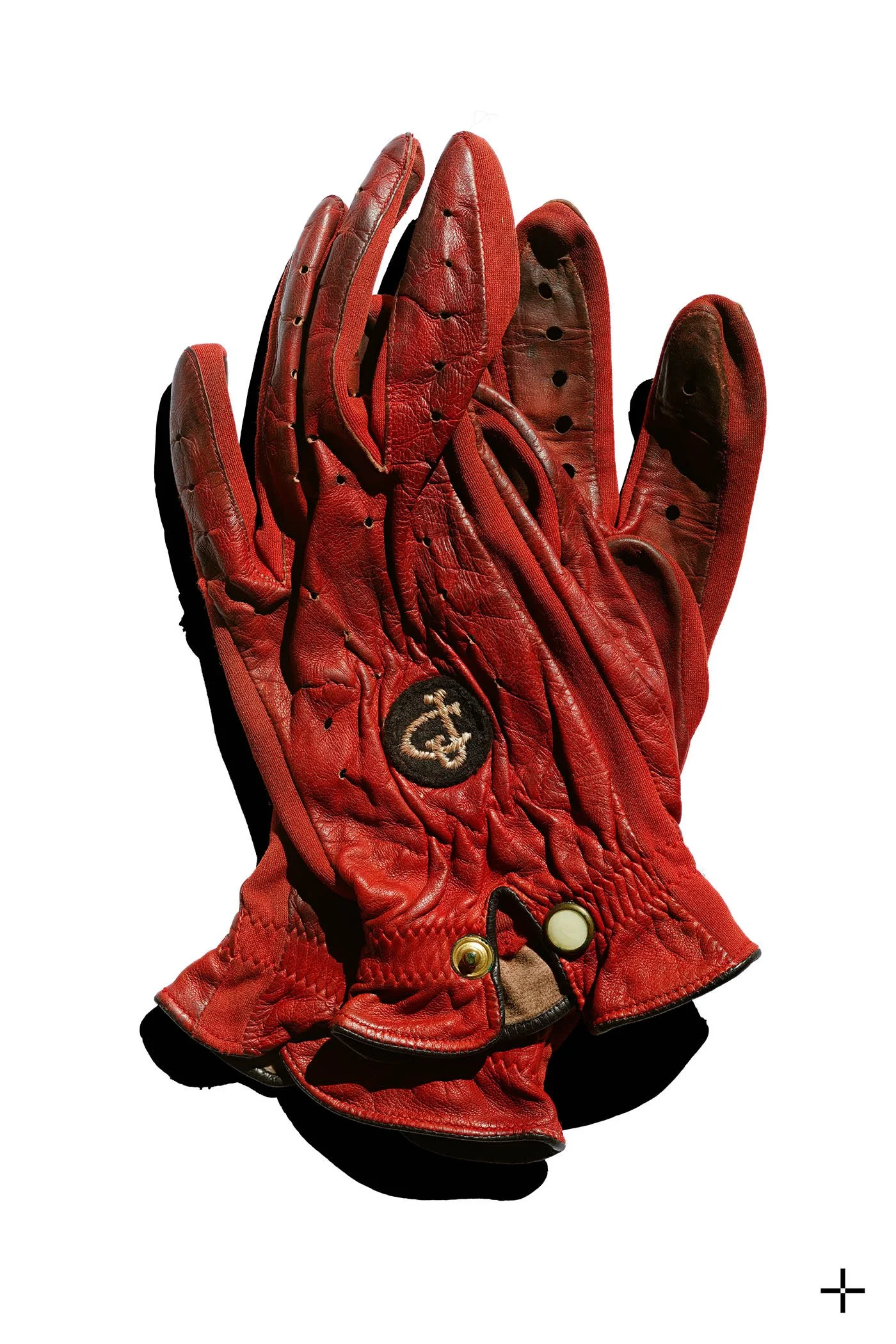 Fine art photographic print of iconic Grand Prix winning gloves belonging to Jim Clark : a multi-focal composit artwork of astonishing clarity and depth. The perfect automotive gift for collectors.