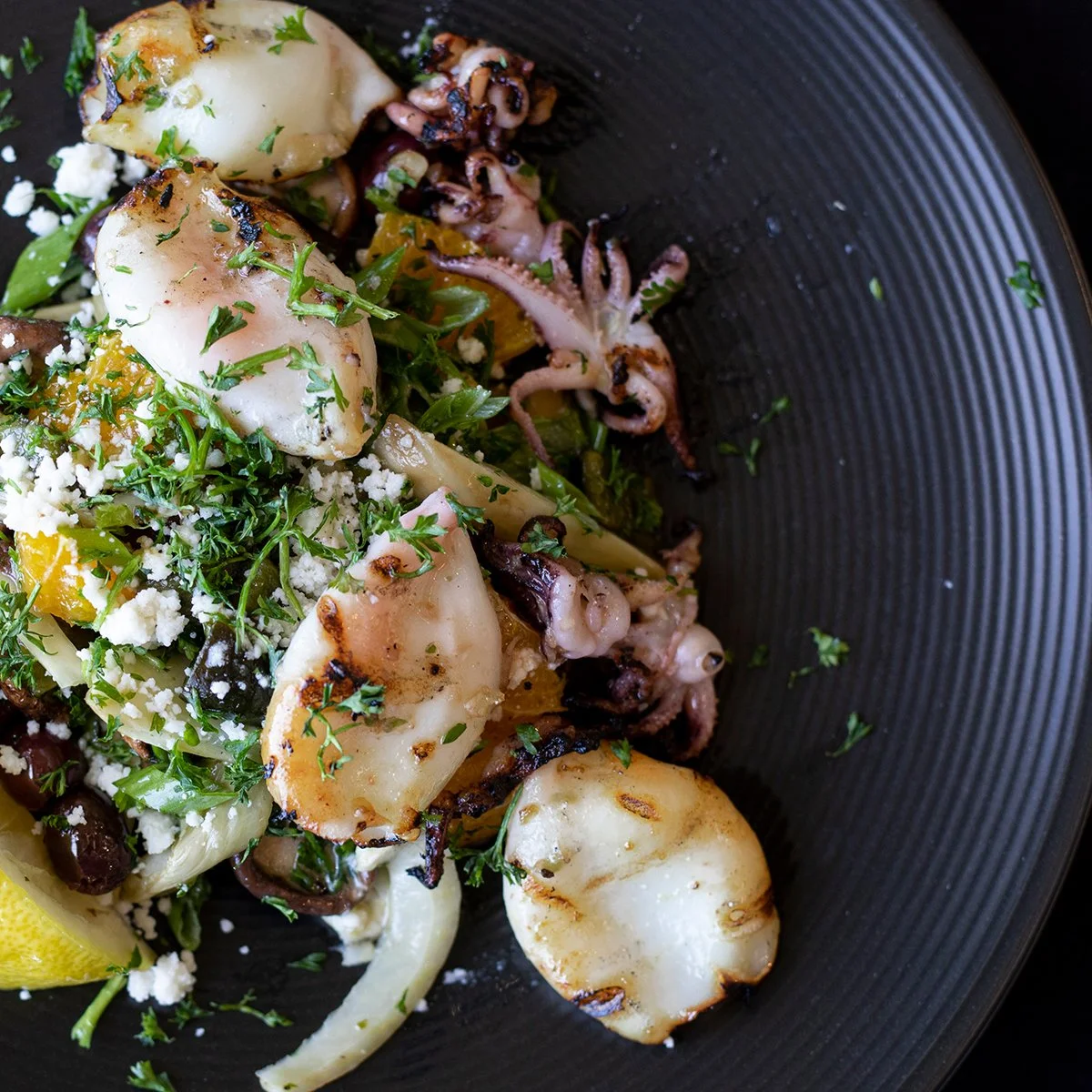 Grilled Calamari Salad (Serves 2)